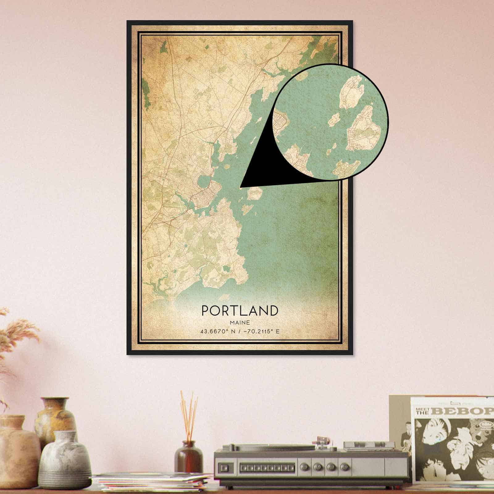 Deerfield Kansas Map Poster, Modern Home Decor Wall Art Print (Copy)