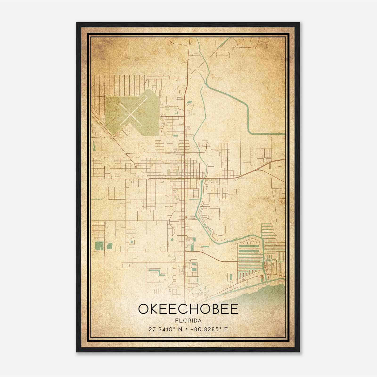 okeechobee-florida-map-poster-modern-home-decor-wall-art-print-custom-maps-posters
