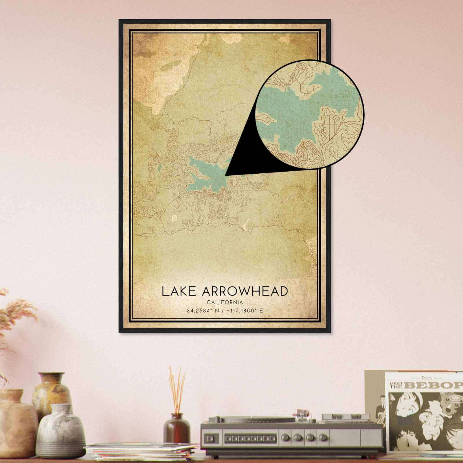 Deerfield Kansas Map Poster, Modern Home Decor Wall Art Print (Copy)