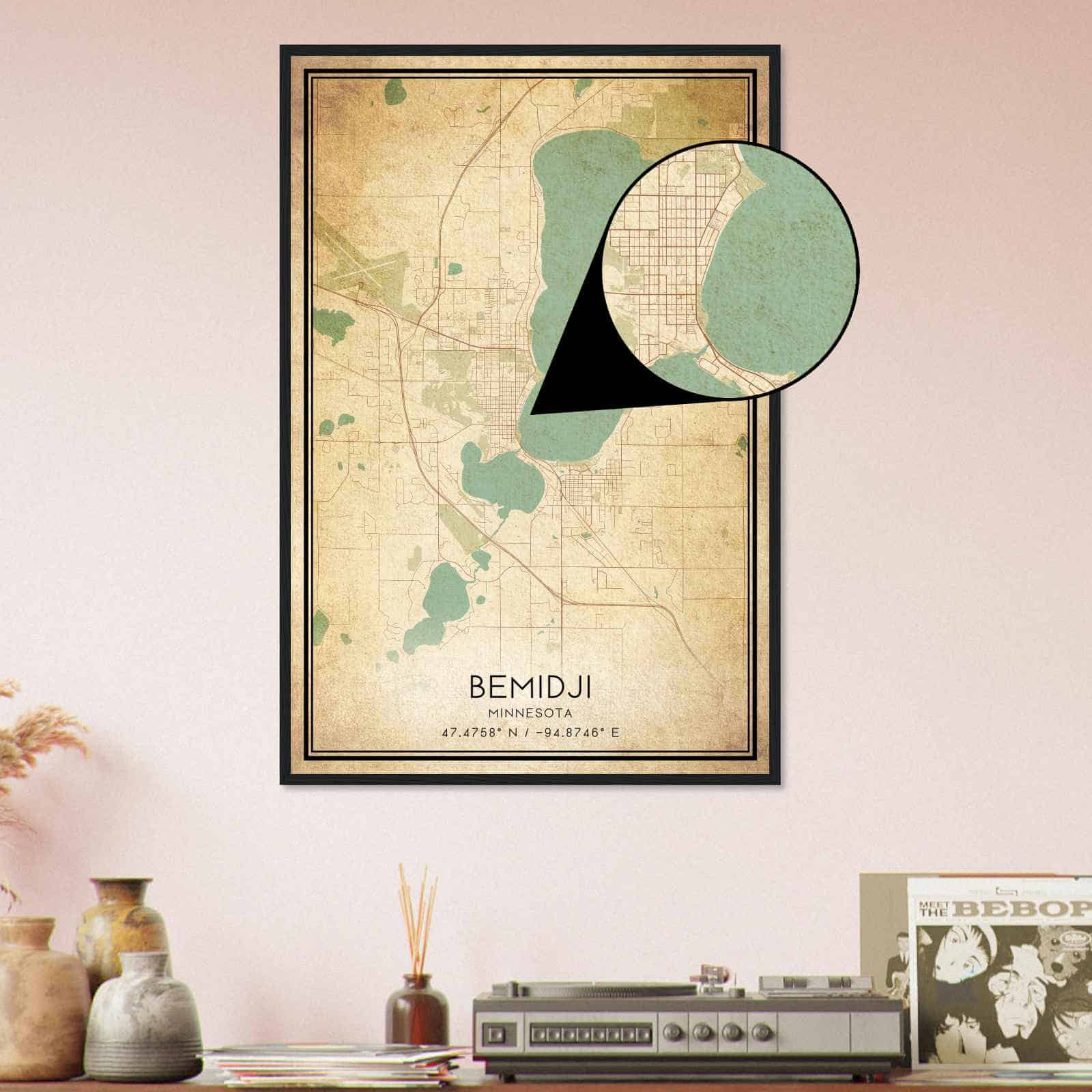Deerfield Kansas Map Poster, Modern Home Decor Wall Art Print (Copy)
