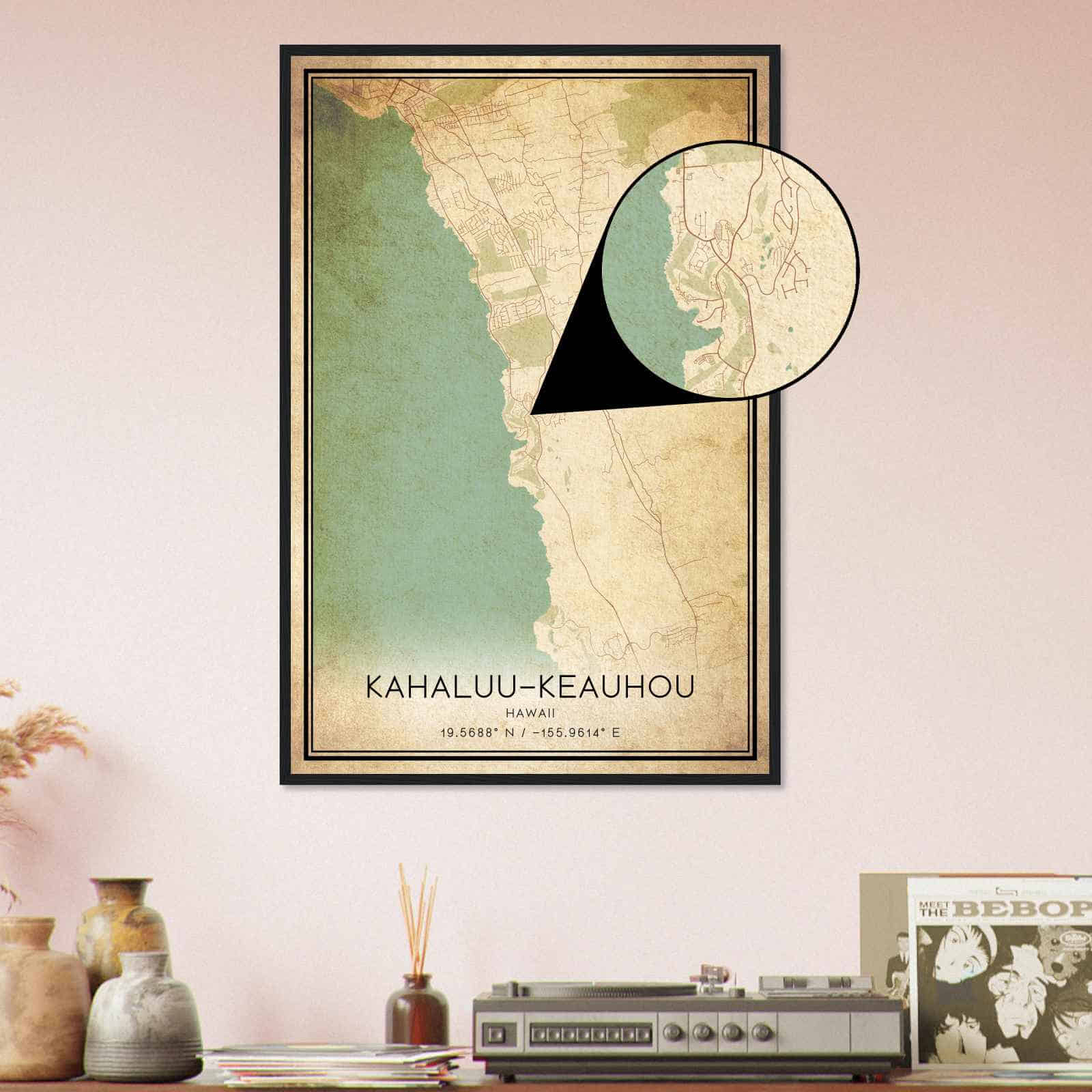 Deerfield Kansas Map Poster, Modern Home Decor Wall Art Print (Copy)