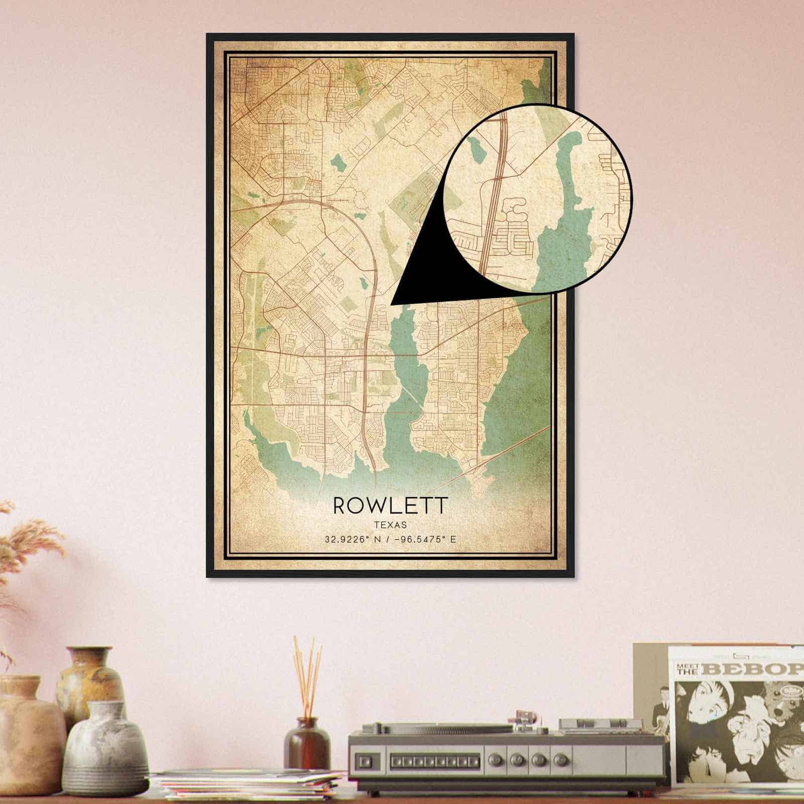 Deerfield Kansas Map Poster, Modern Home Decor Wall Art Print (Copy)