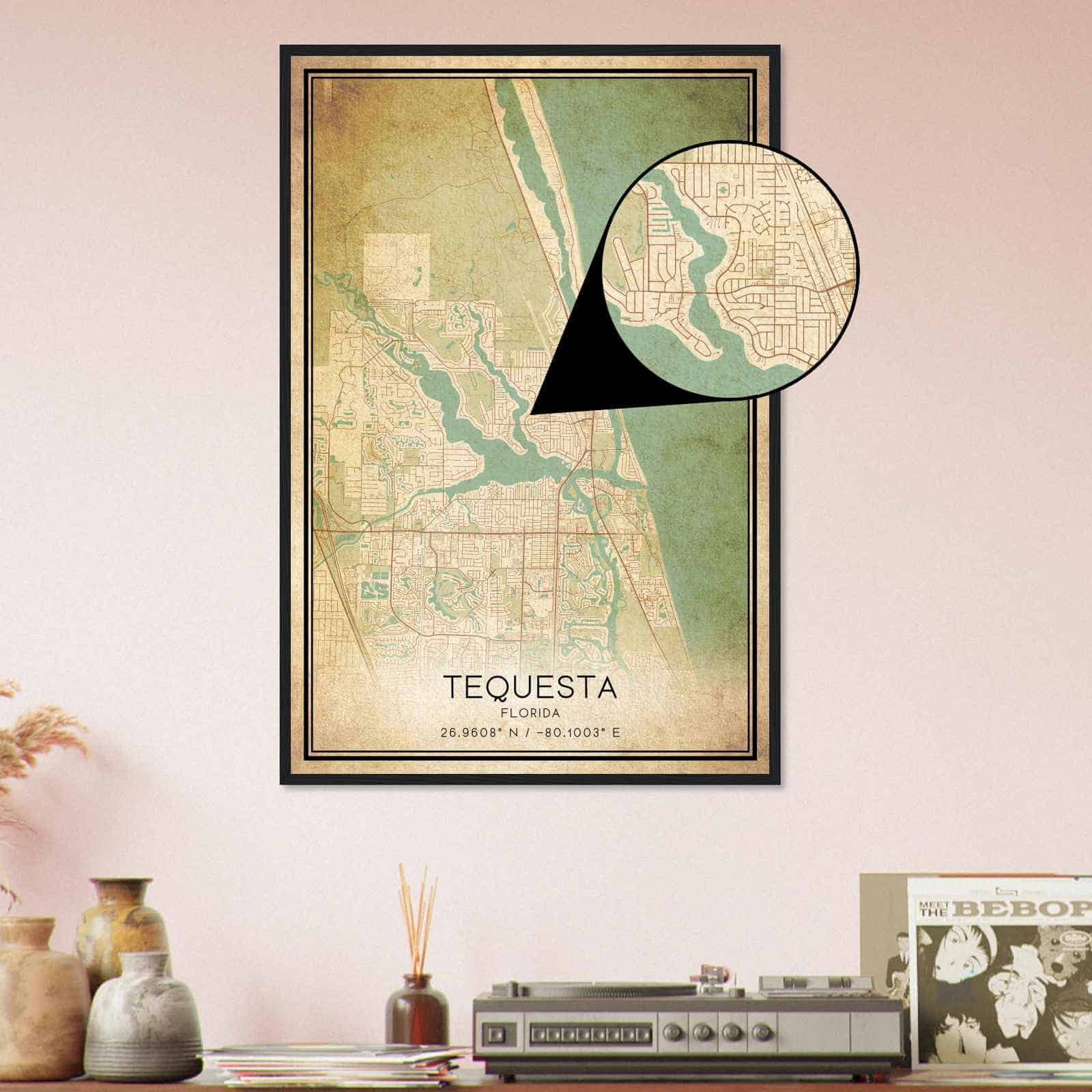 Deerfield Kansas Map Poster, Modern Home Decor Wall Art Print (Copy)