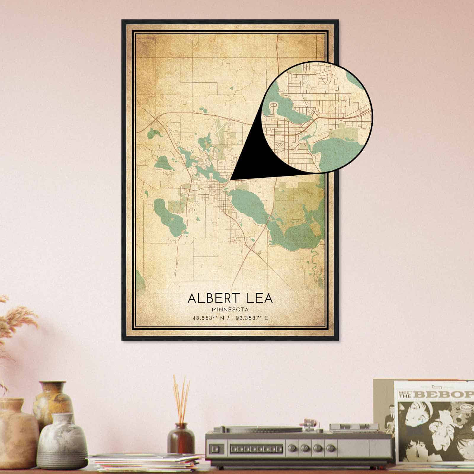 Deerfield Kansas Map Poster, Modern Home Decor Wall Art Print (Copy)