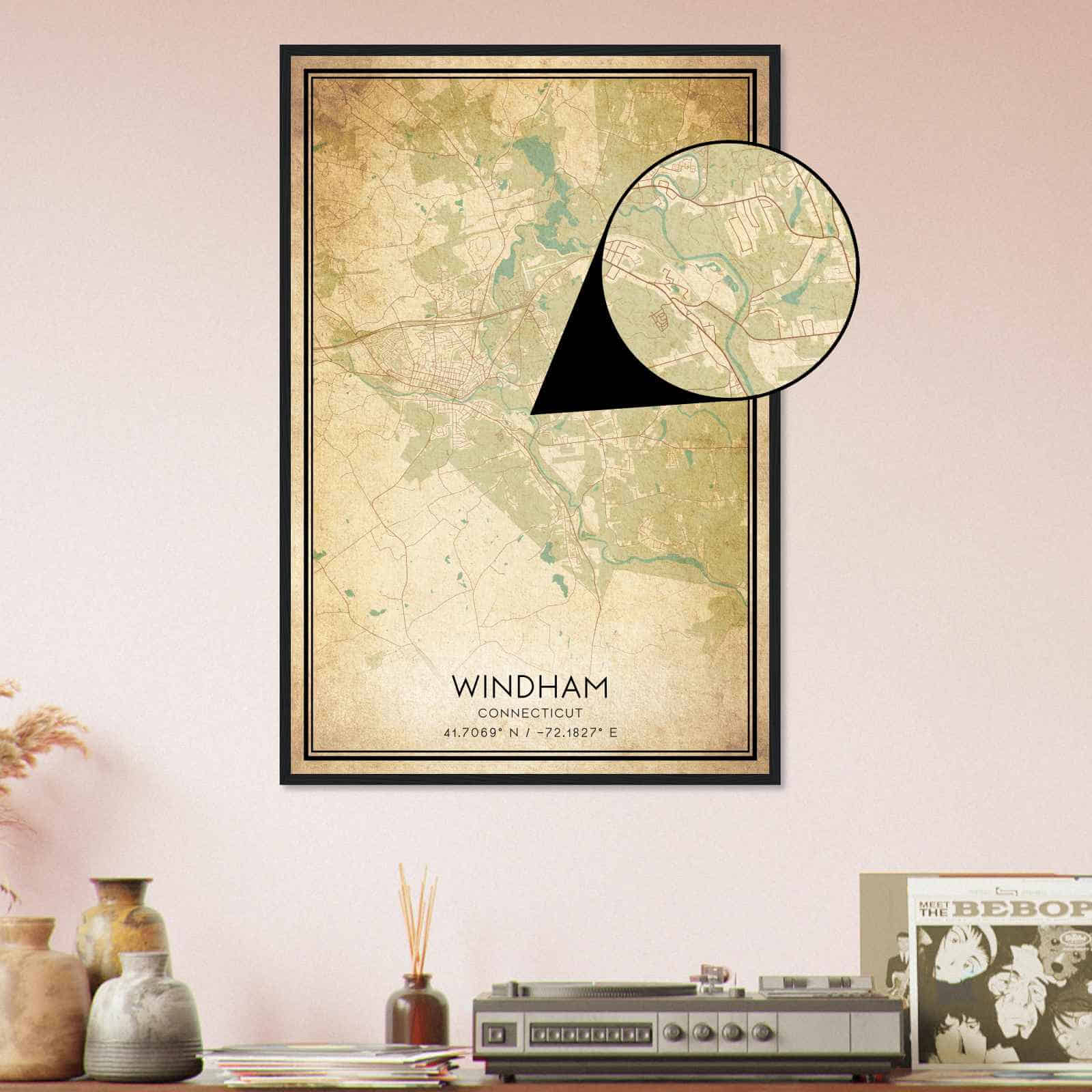 Deerfield Kansas Map Poster, Modern Home Decor Wall Art Print (Copy)