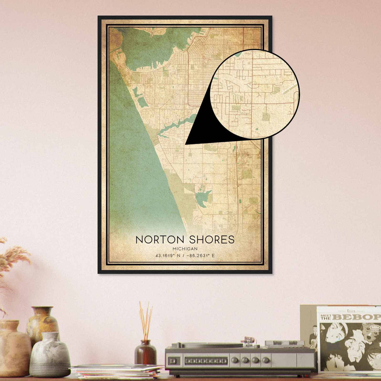 Deerfield Kansas Map Poster, Modern Home Decor Wall Art Print (Copy)