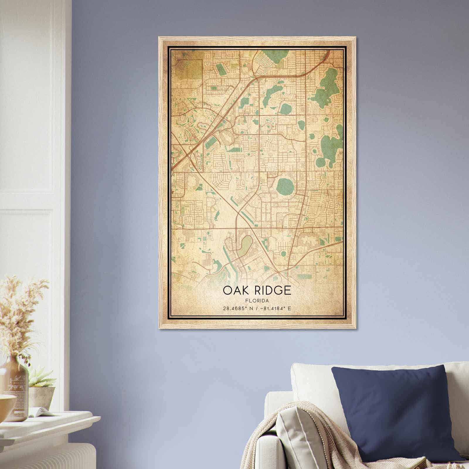 Deerfield Kansas Map Poster, Modern Home Decor Wall Art Print (Copy)