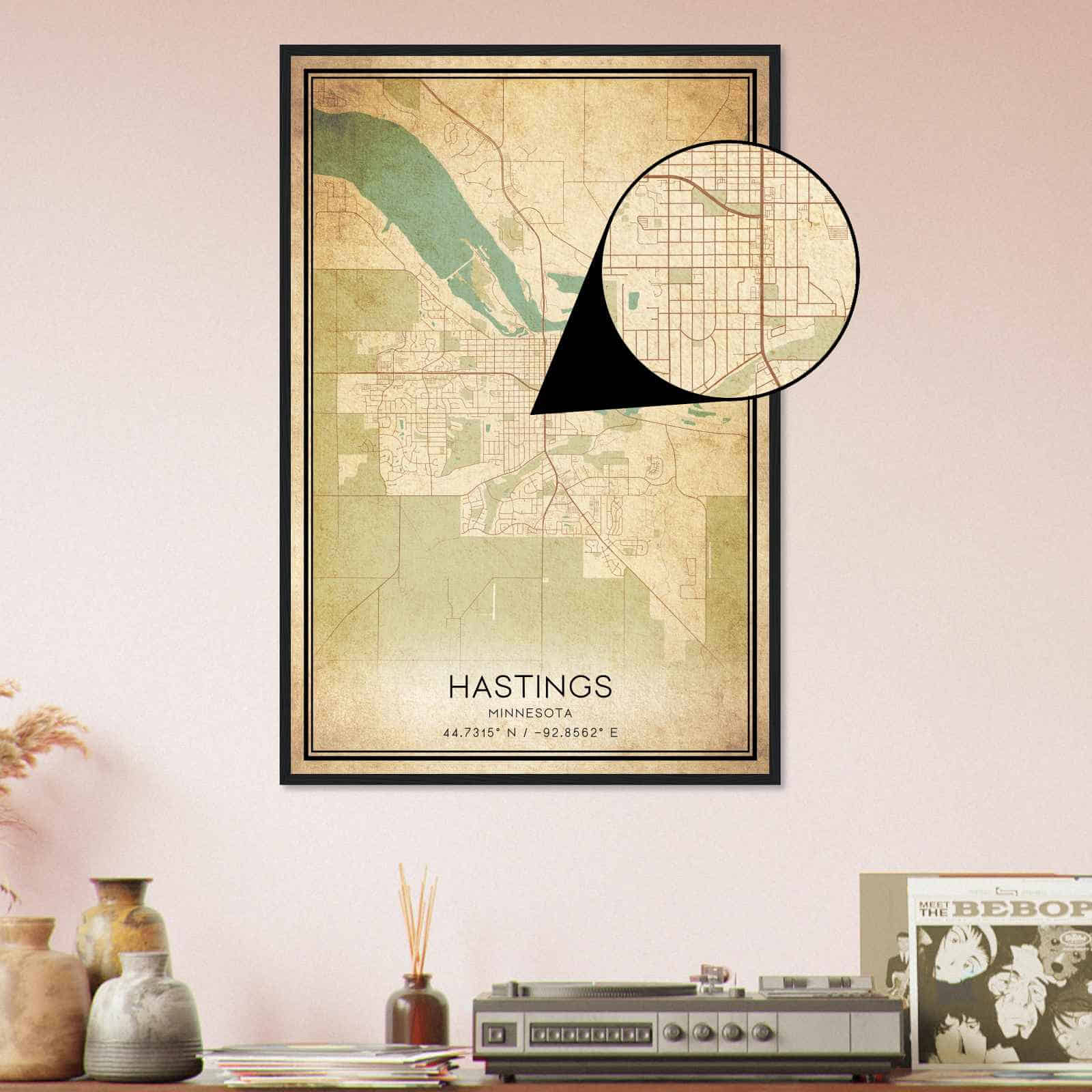 Deerfield Kansas Map Poster, Modern Home Decor Wall Art Print (Copy)