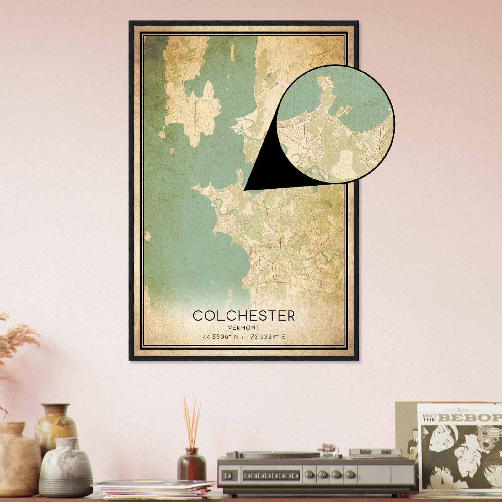 Deerfield Kansas Map Poster, Modern Home Decor Wall Art Print (Copy)