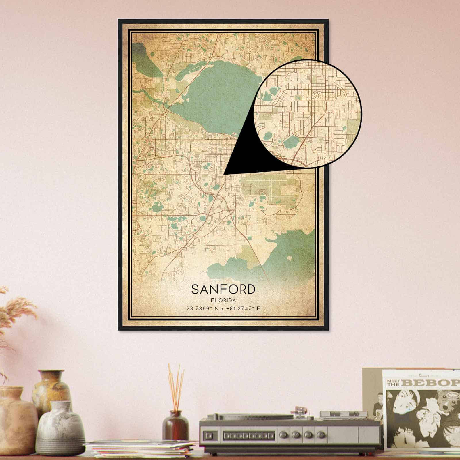 Deerfield Kansas Map Poster, Modern Home Decor Wall Art Print (Copy)
