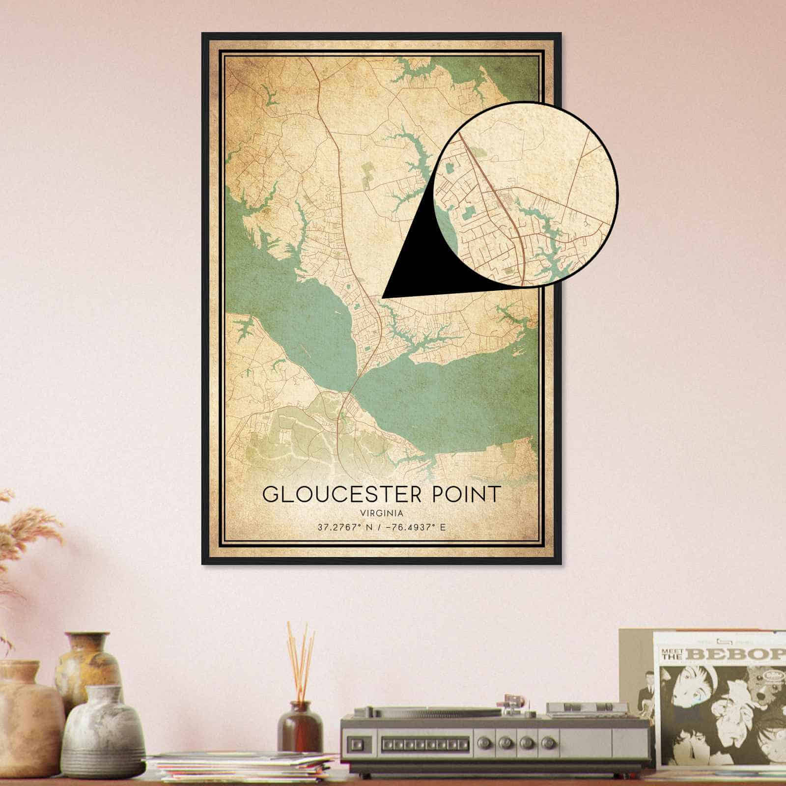 Deerfield Kansas Map Poster, Modern Home Decor Wall Art Print (Copy)