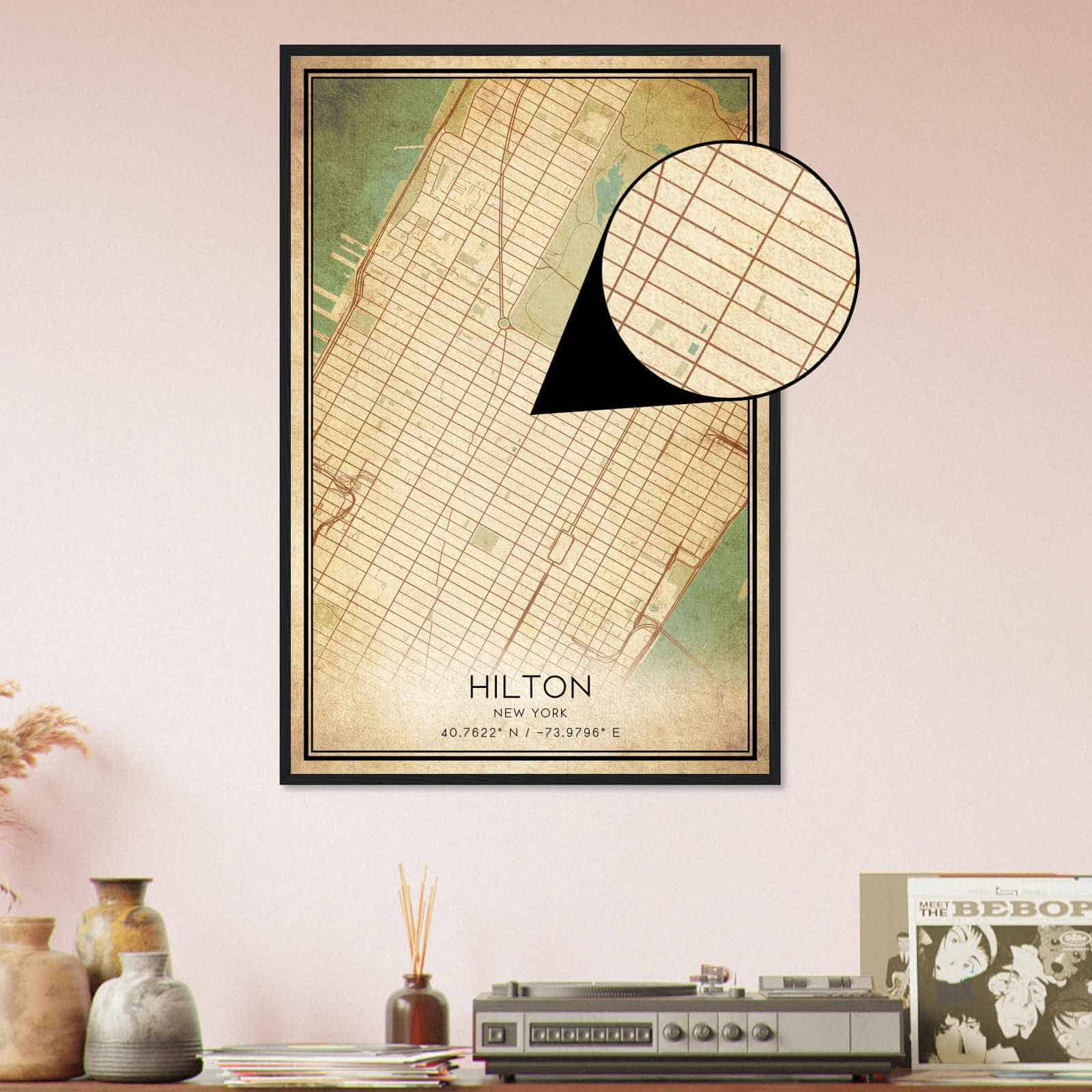 Deerfield Kansas Map Poster, Modern Home Decor Wall Art Print (Copy)