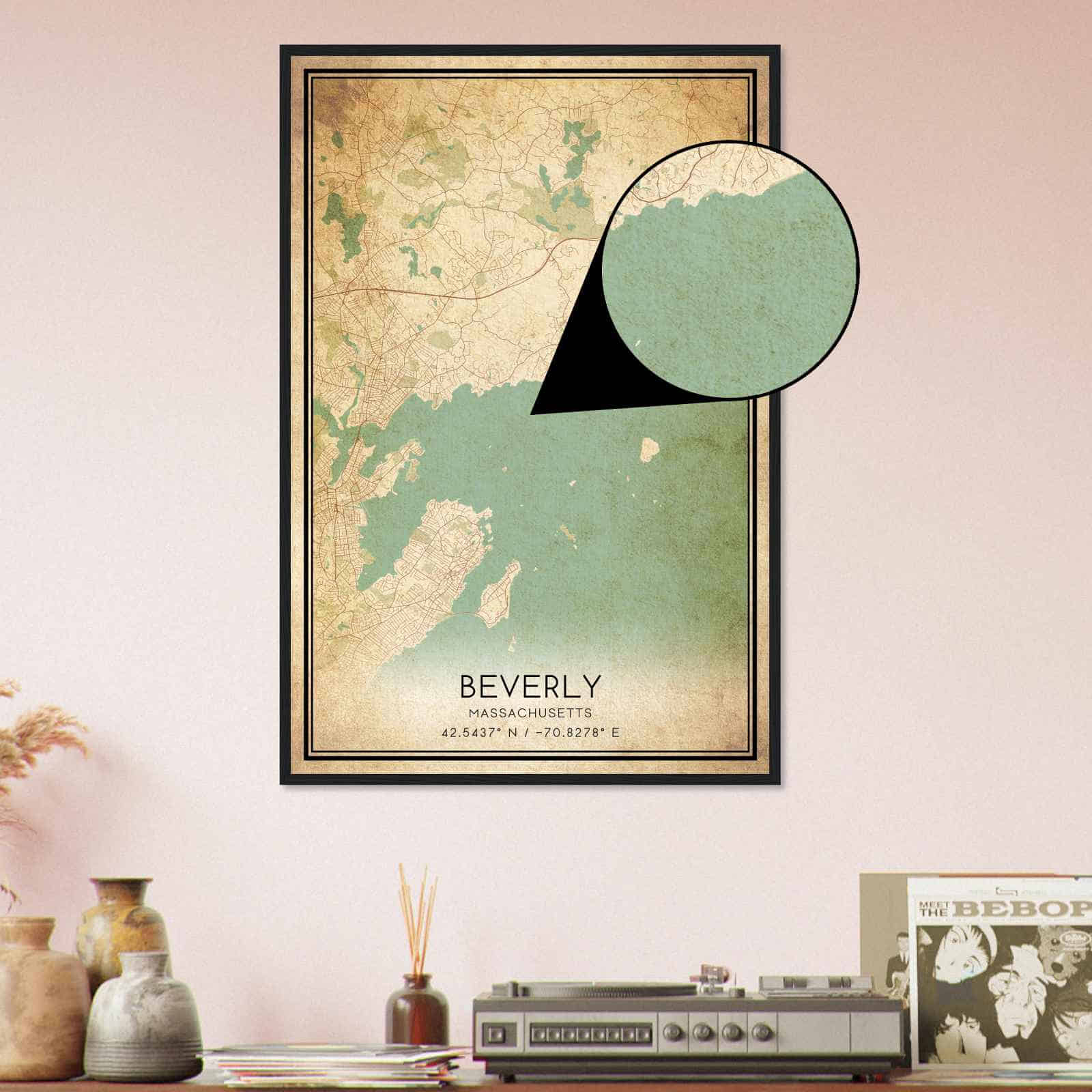 Deerfield Kansas Map Poster, Modern Home Decor Wall Art Print (Copy)