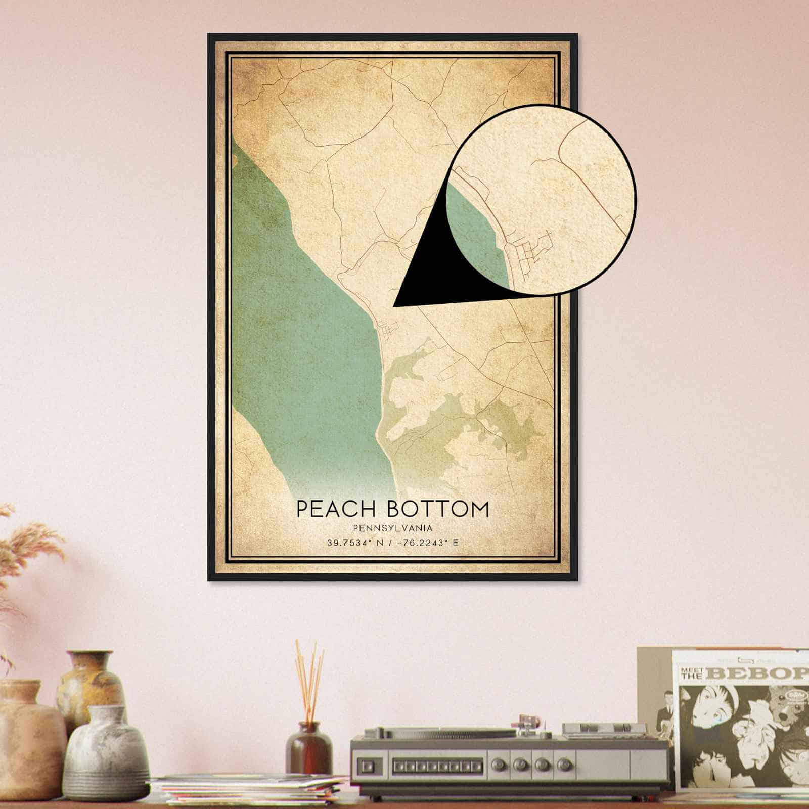 Deerfield Kansas Map Poster, Modern Home Decor Wall Art Print (Copy)