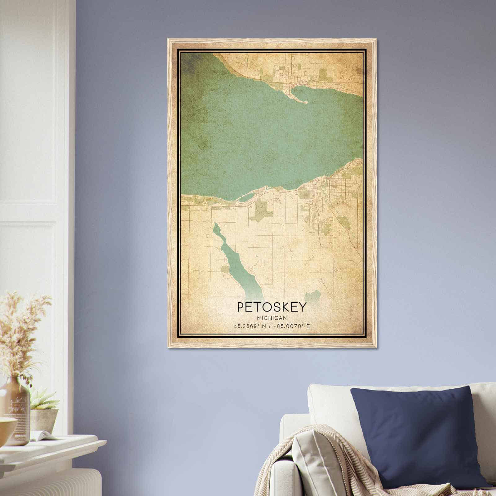 Deerfield Kansas Map Poster, Modern Home Decor Wall Art Print (Copy)