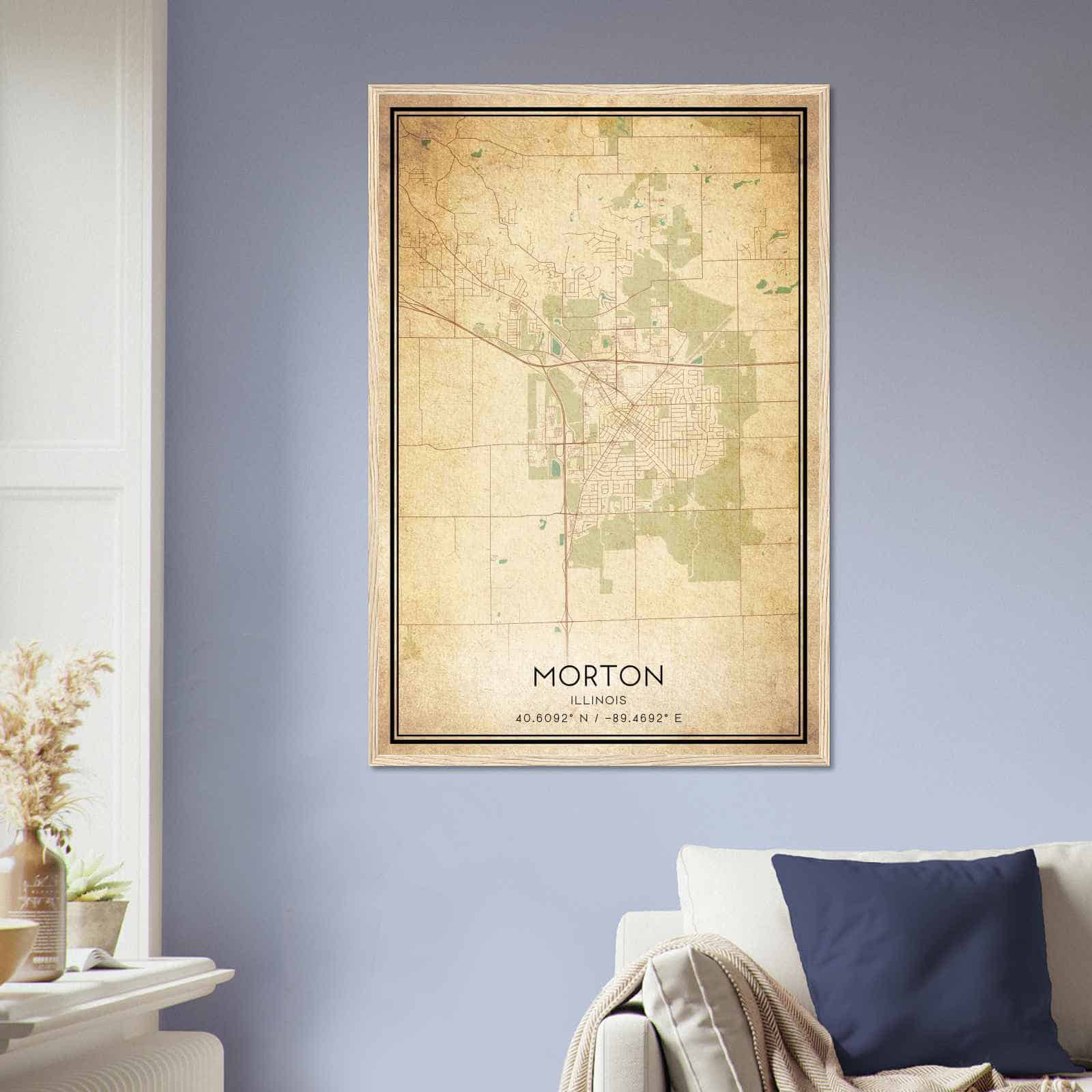 Deerfield Kansas Map Poster, Modern Home Decor Wall Art Print (Copy)