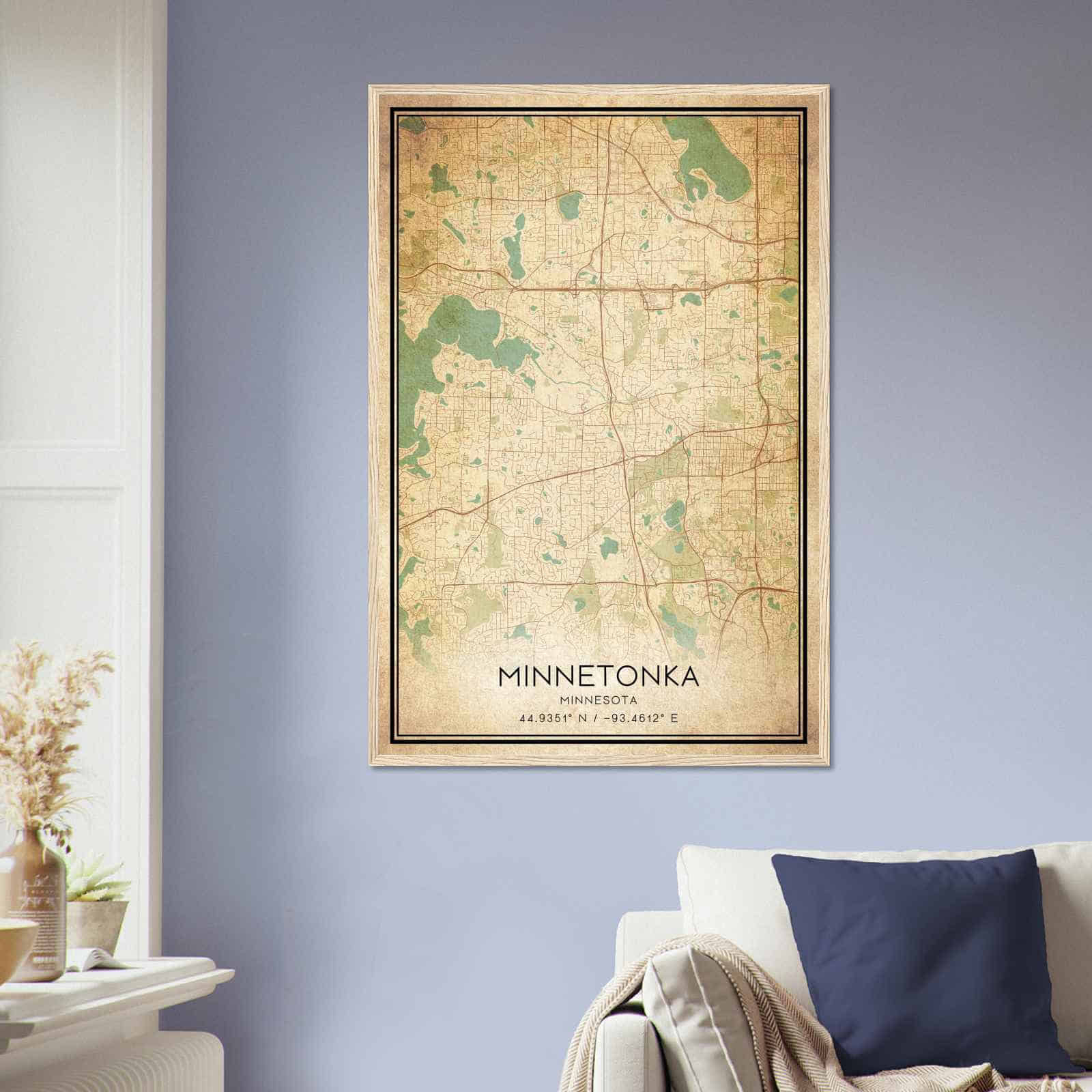 Deerfield Kansas Map Poster, Modern Home Decor Wall Art Print (Copy)