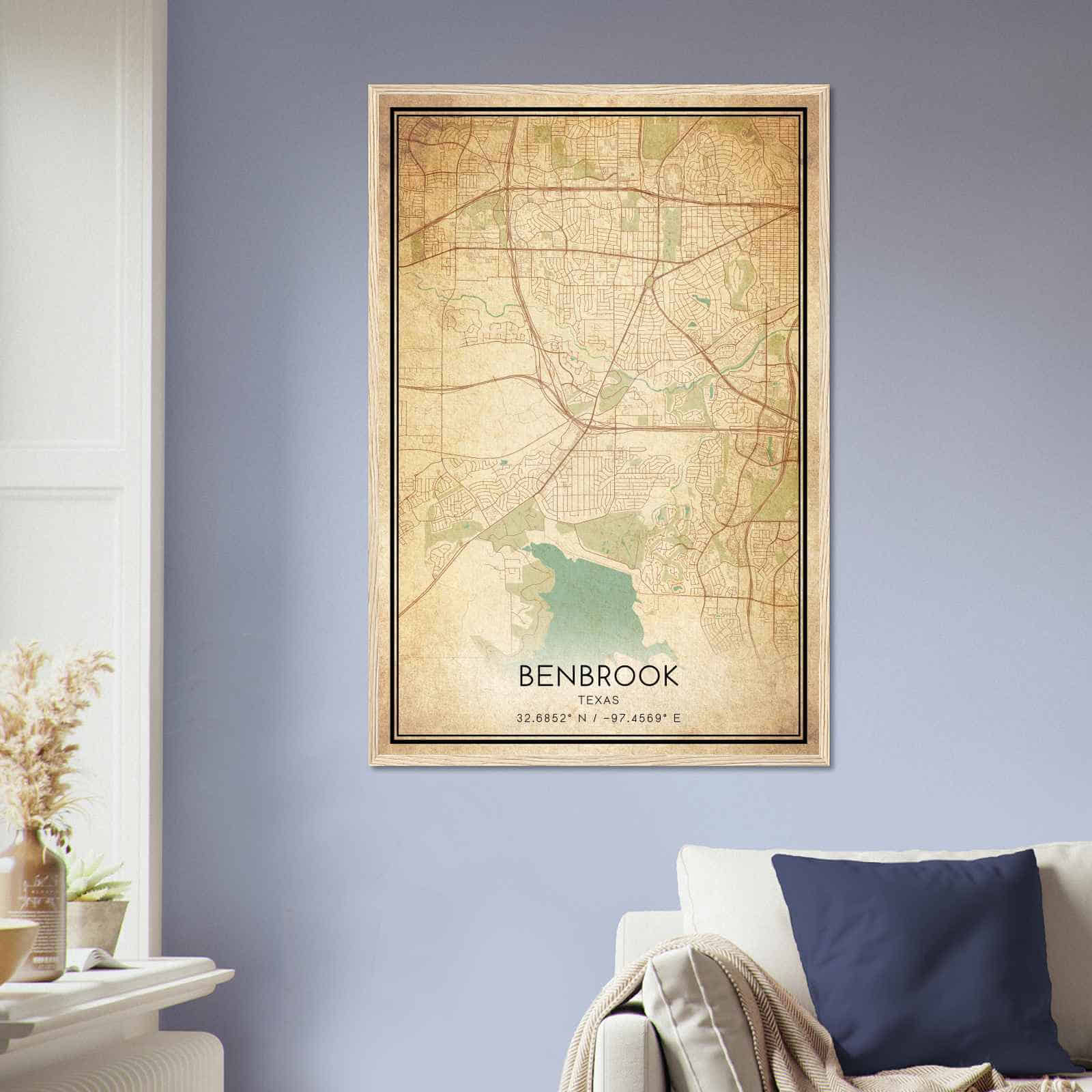 Deerfield Kansas Map Poster, Modern Home Decor Wall Art Print (Copy)
