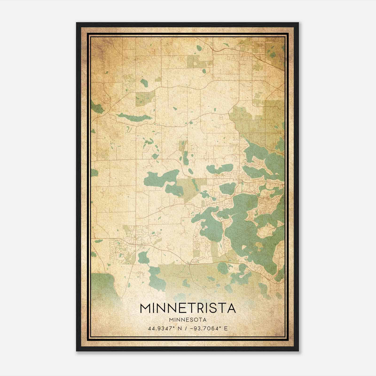 Vintage Minnetrista Minnesota Map Poster, Modern Home Decor Wall Art Print Vintage Minnetrista Minnesota Map Poster, Modern Home Decor Wall Art Print