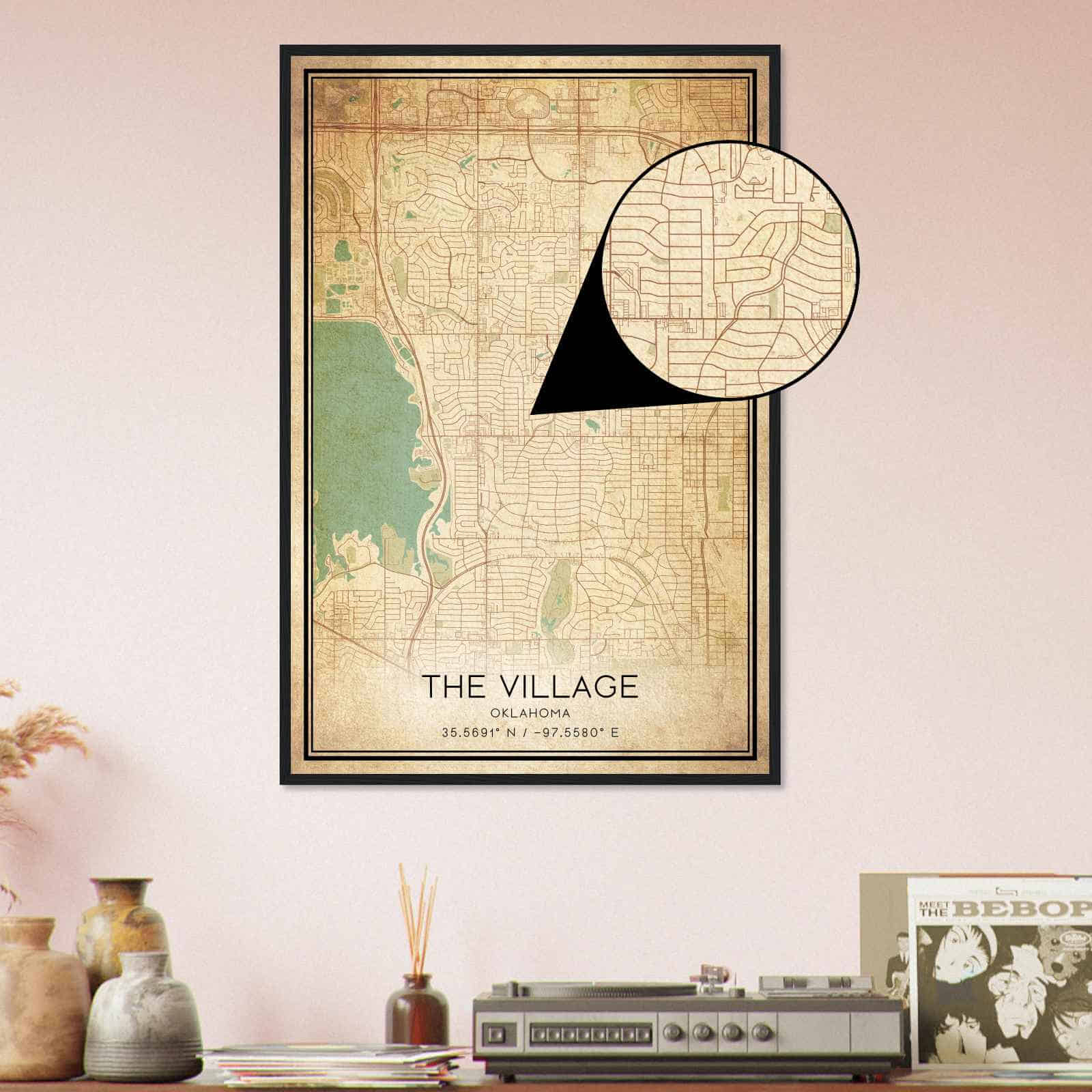 Deerfield Kansas Map Poster, Modern Home Decor Wall Art Print (Copy)