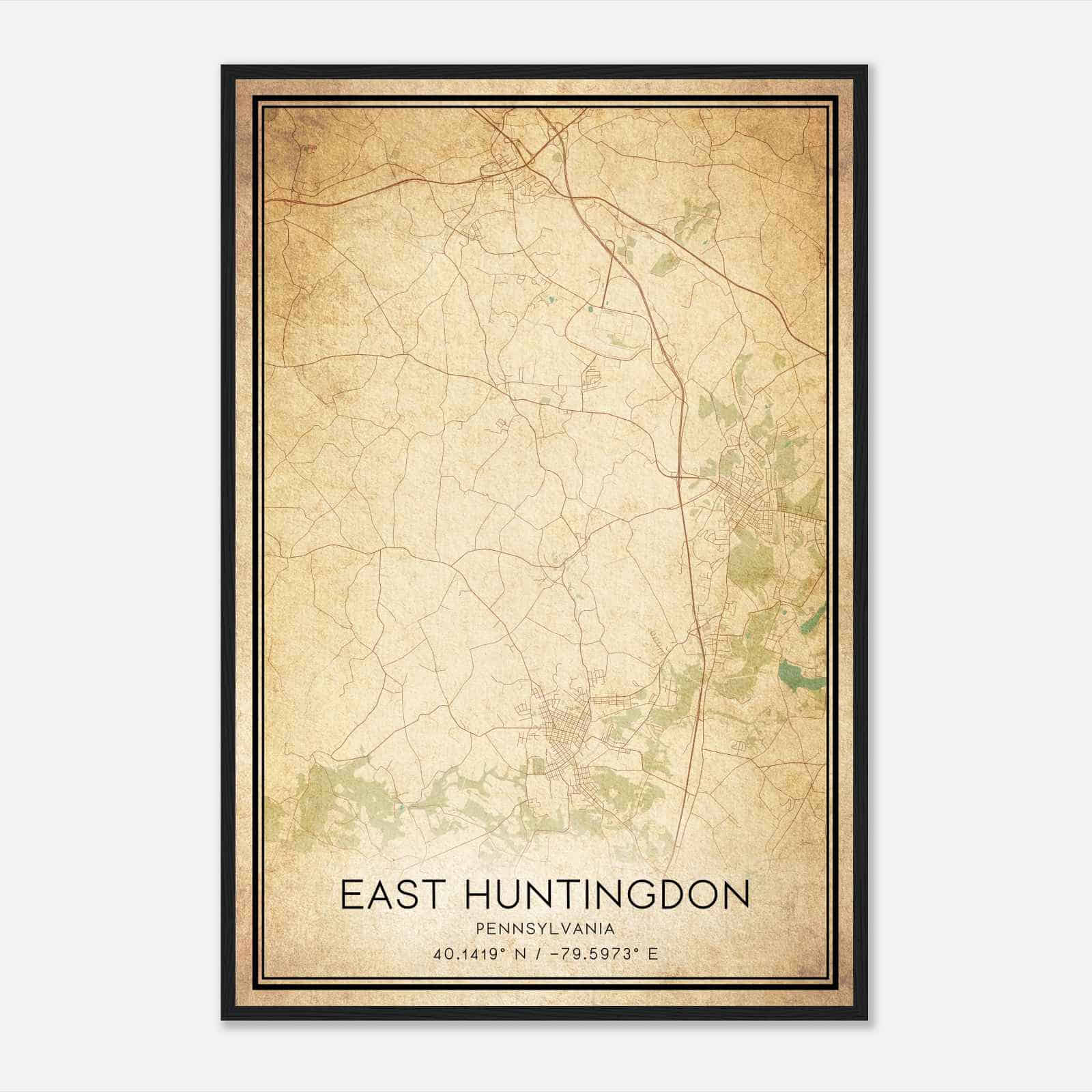 Vintage East Huntingdon Pennsylvania Map Poster, Modern Home Decor Wall Art Print Vintage East Huntingdon Pennsylvania Map Poster, Modern Home Decor Wall Art Print