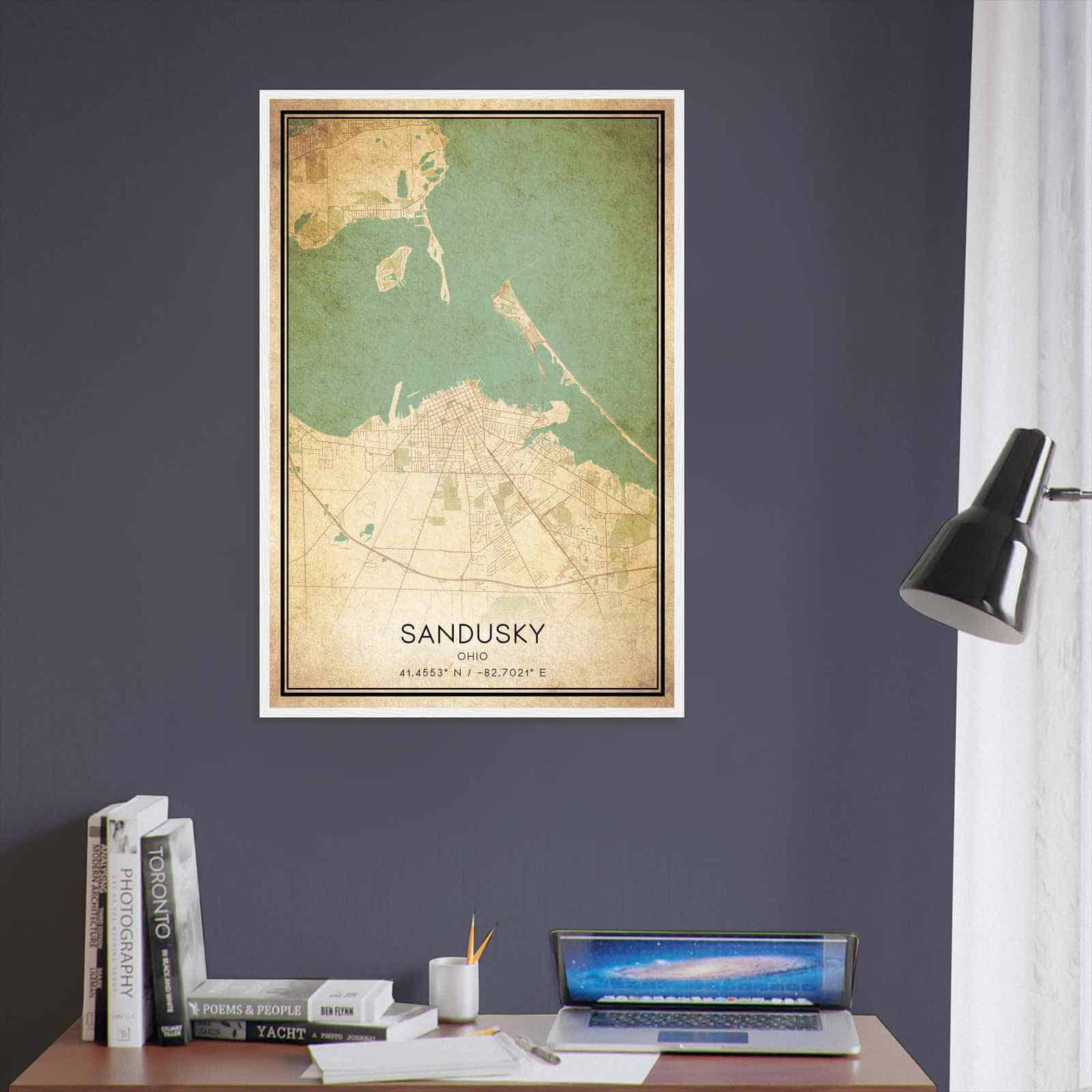 Deerfield Kansas Map Poster, Modern Home Decor Wall Art Print (Copy)