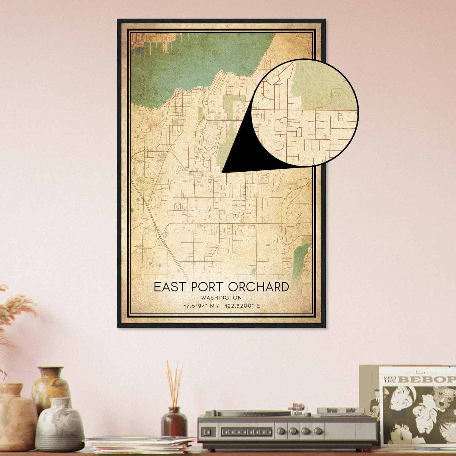 Deerfield Kansas Map Poster, Modern Home Decor Wall Art Print (Copy)