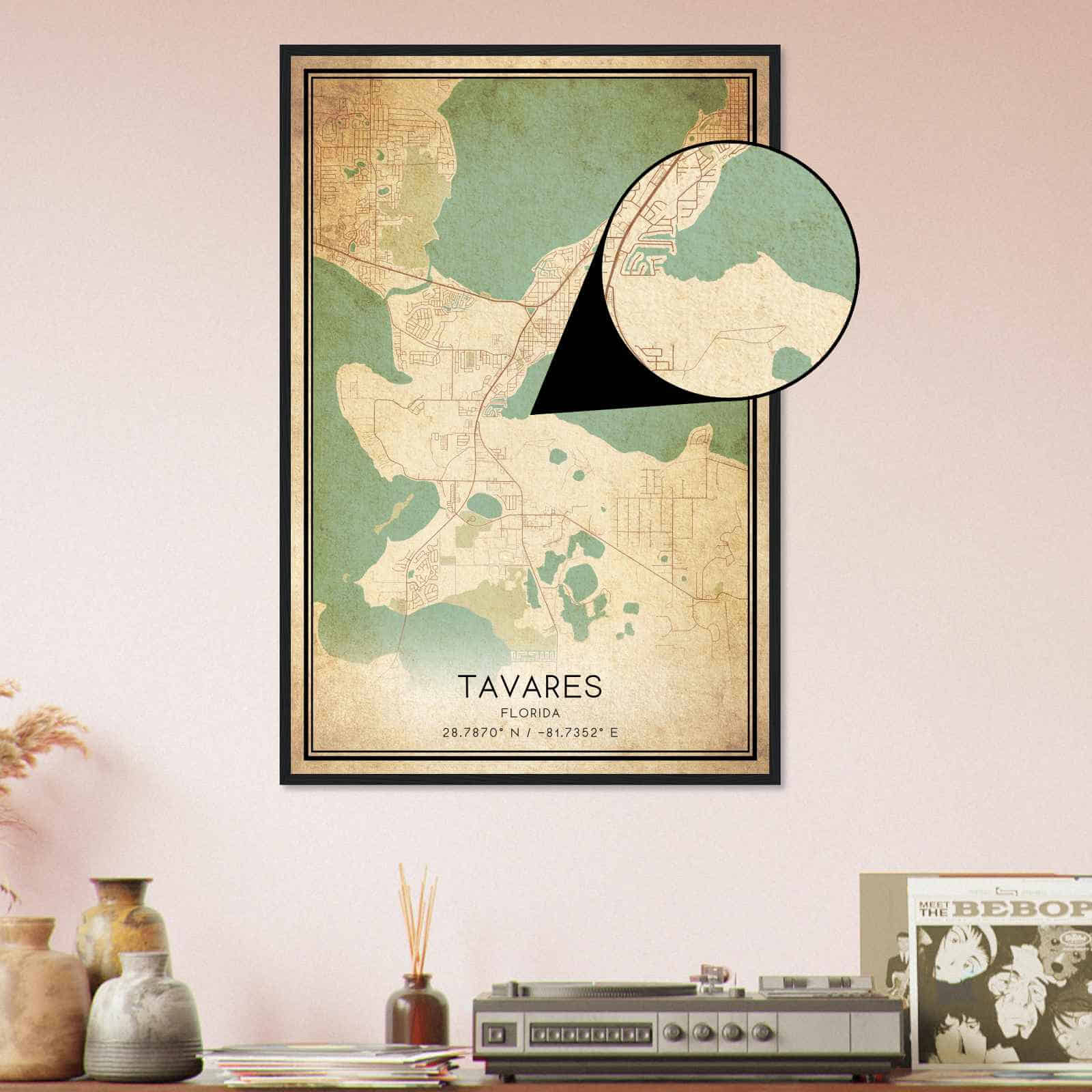 Deerfield Kansas Map Poster, Modern Home Decor Wall Art Print (Copy)