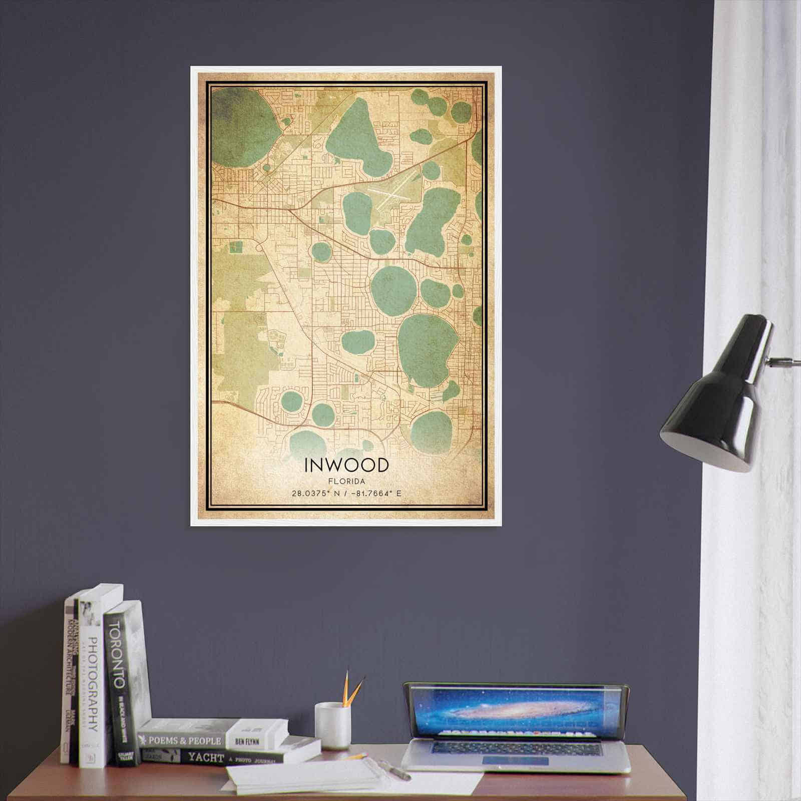 Deerfield Kansas Map Poster, Modern Home Decor Wall Art Print (Copy)