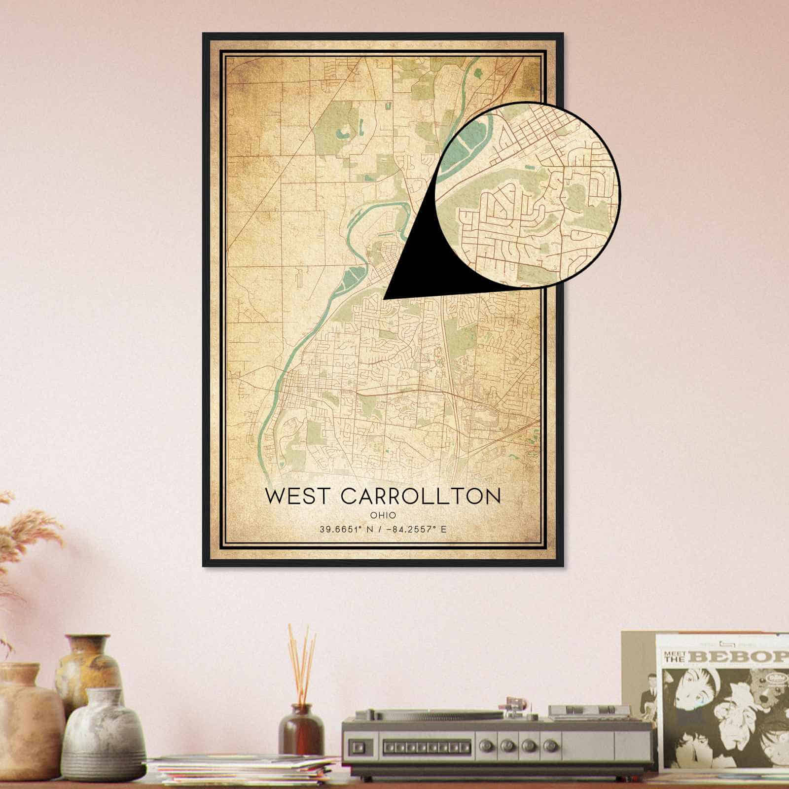 Deerfield Kansas Map Poster, Modern Home Decor Wall Art Print (Copy)
