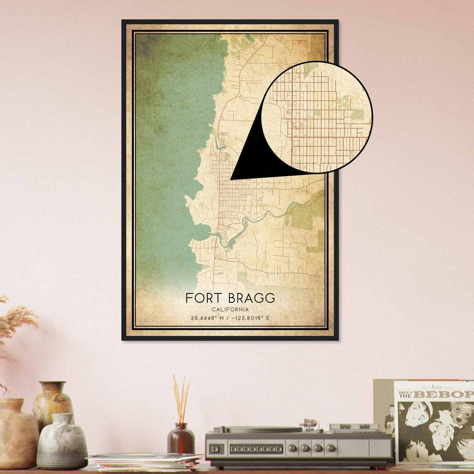 Deerfield Kansas Map Poster, Modern Home Decor Wall Art Print (Copy)