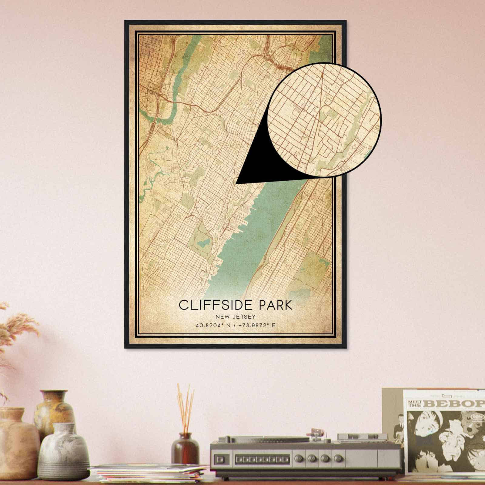 Deerfield Kansas Map Poster, Modern Home Decor Wall Art Print (Copy)