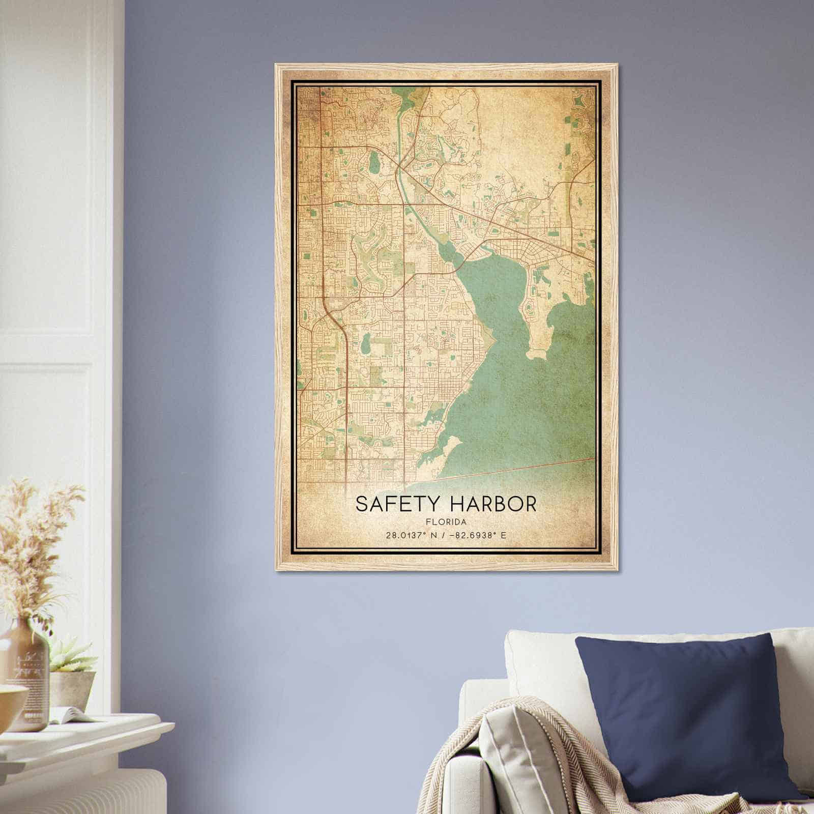 Deerfield Kansas Map Poster, Modern Home Decor Wall Art Print (Copy)