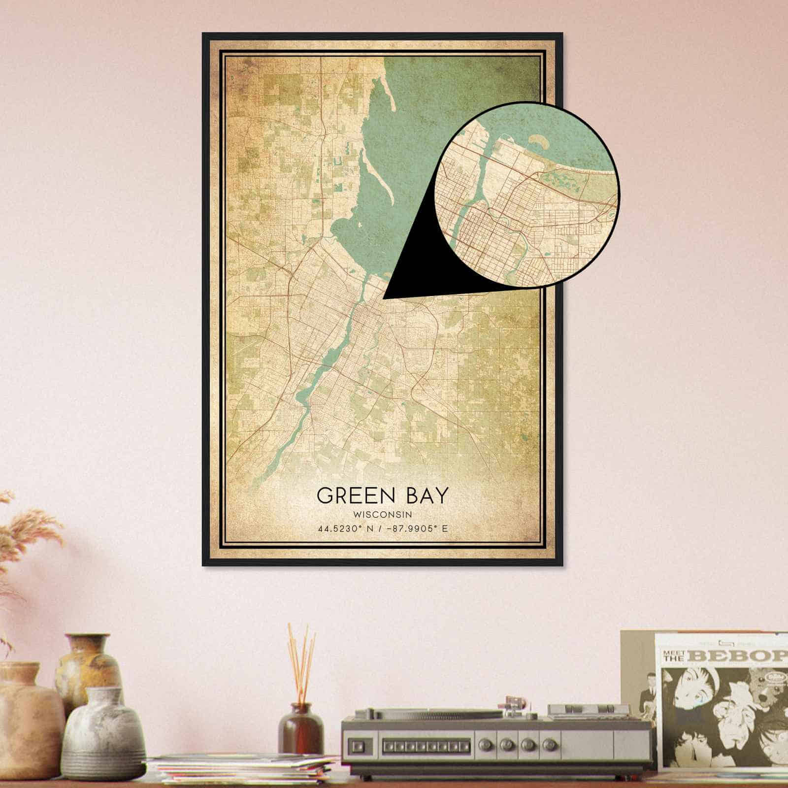 Deerfield Kansas Map Poster, Modern Home Decor Wall Art Print (Copy)