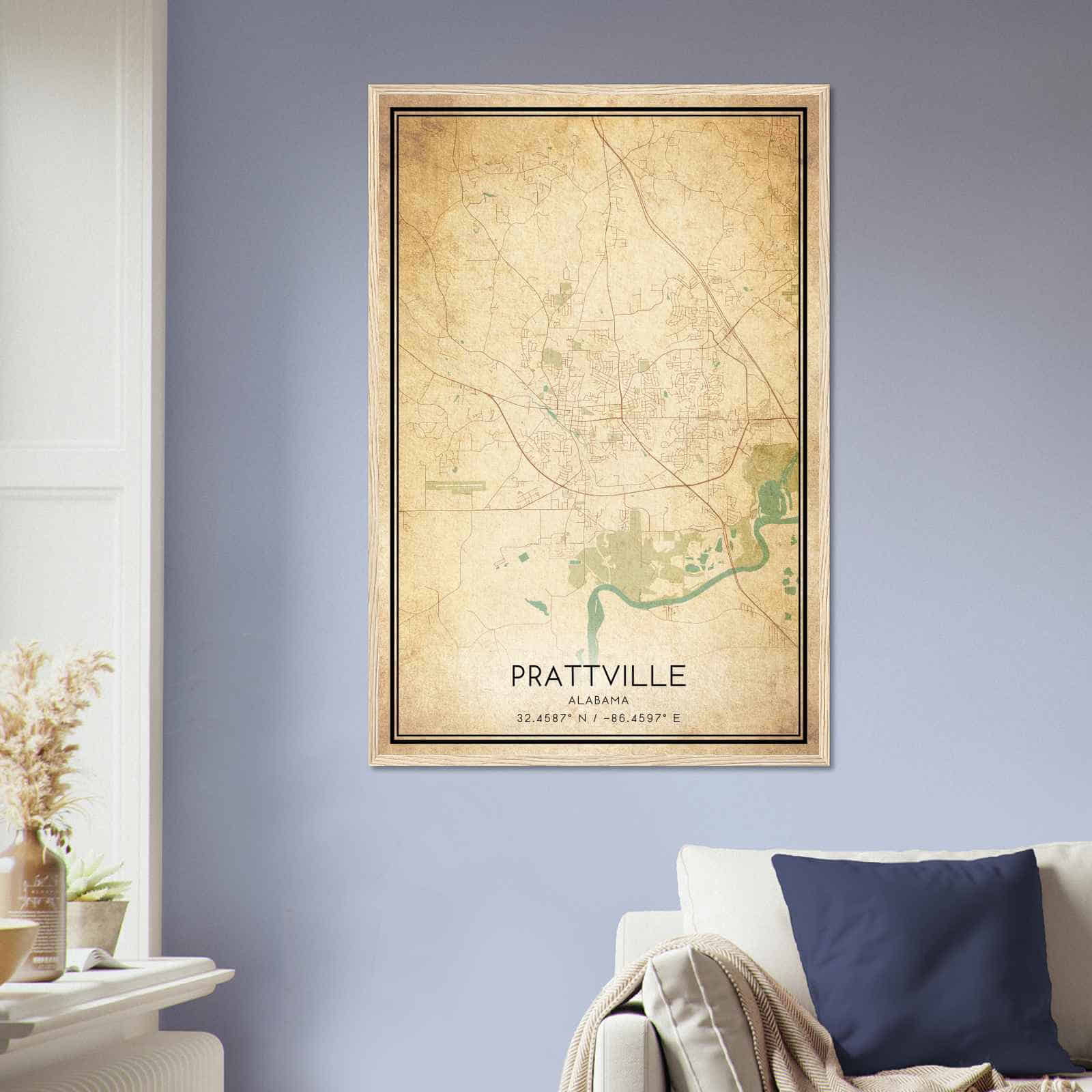 Deerfield Kansas Map Poster, Modern Home Decor Wall Art Print (Copy)