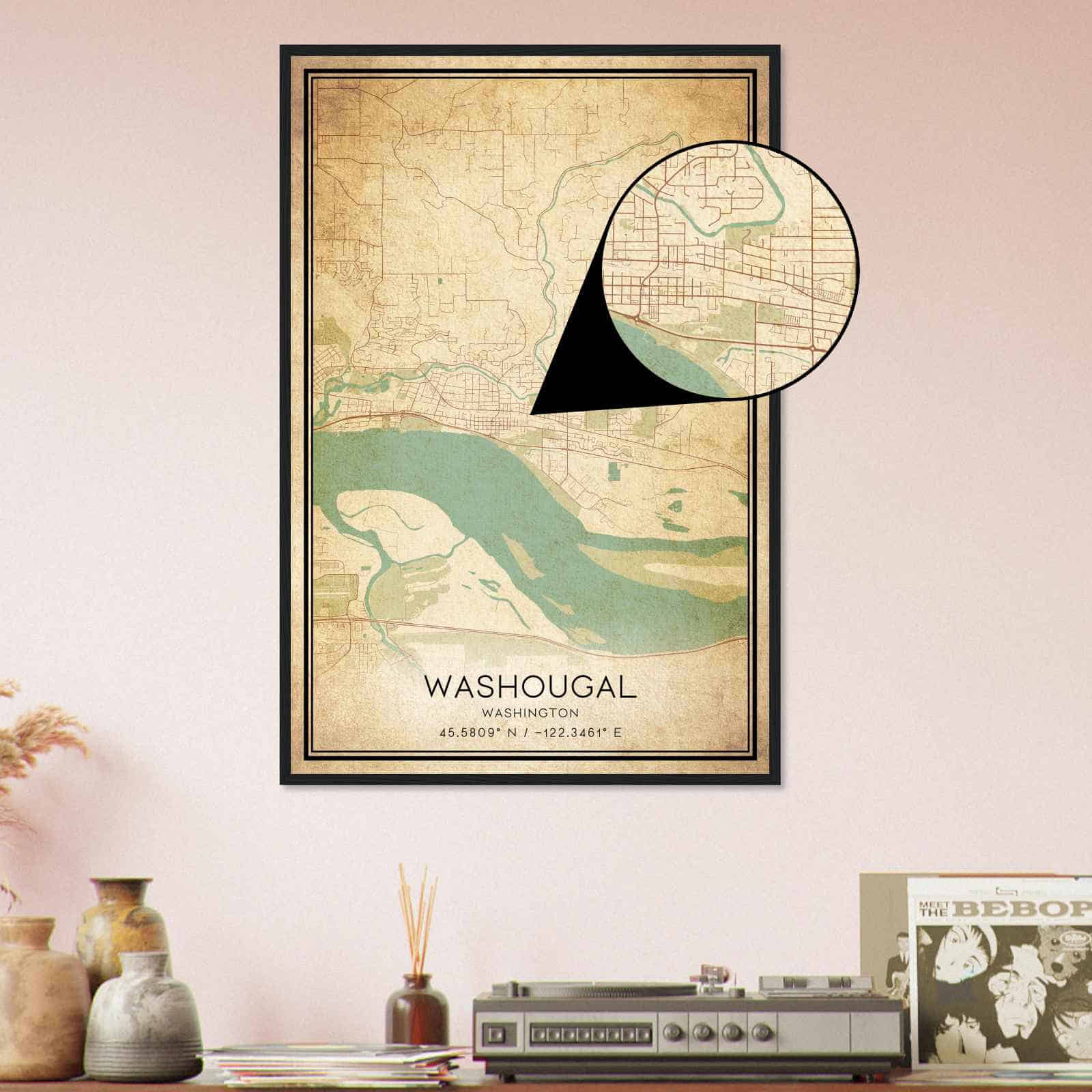 Deerfield Kansas Map Poster, Modern Home Decor Wall Art Print (Copy)
