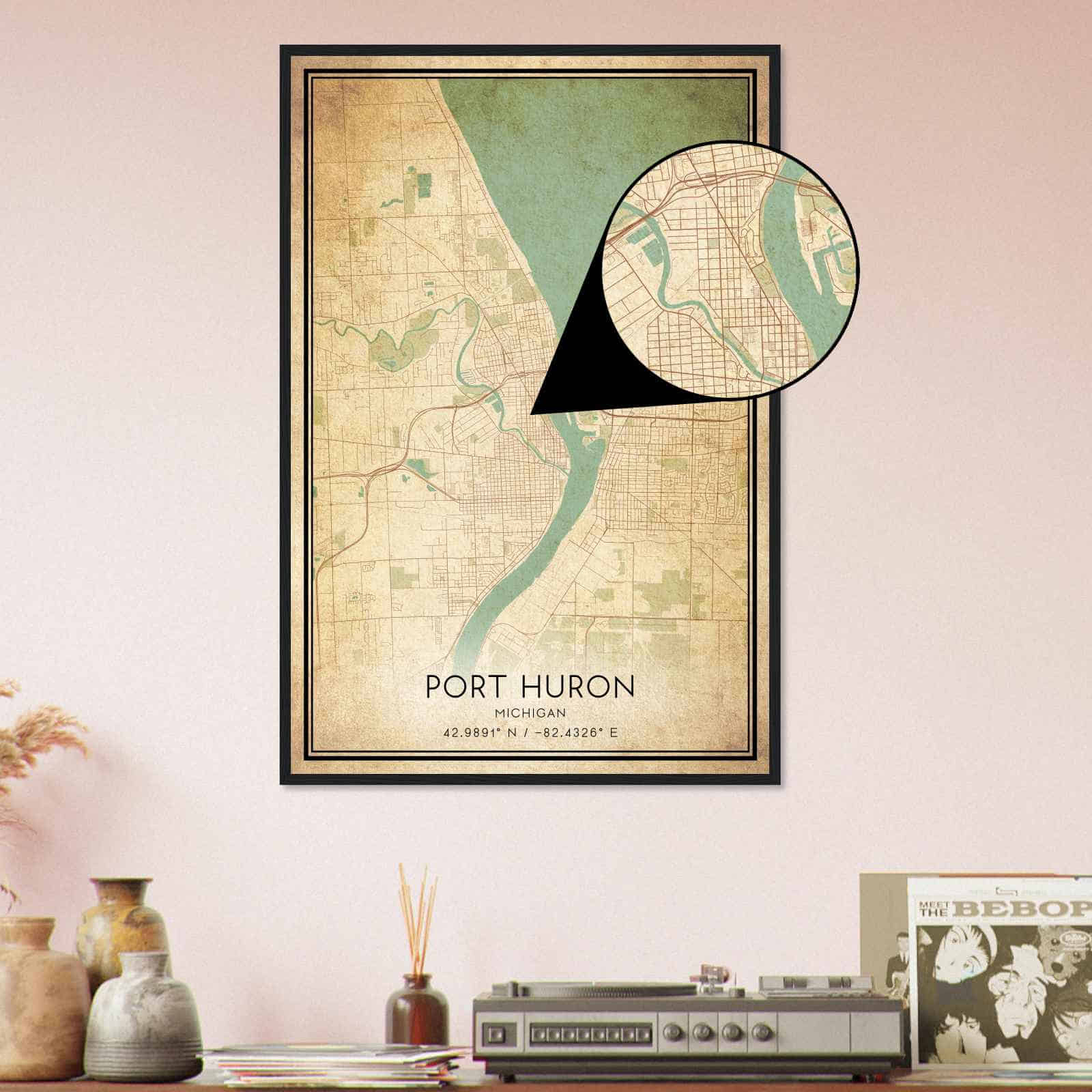 Deerfield Kansas Map Poster, Modern Home Decor Wall Art Print (Copy)