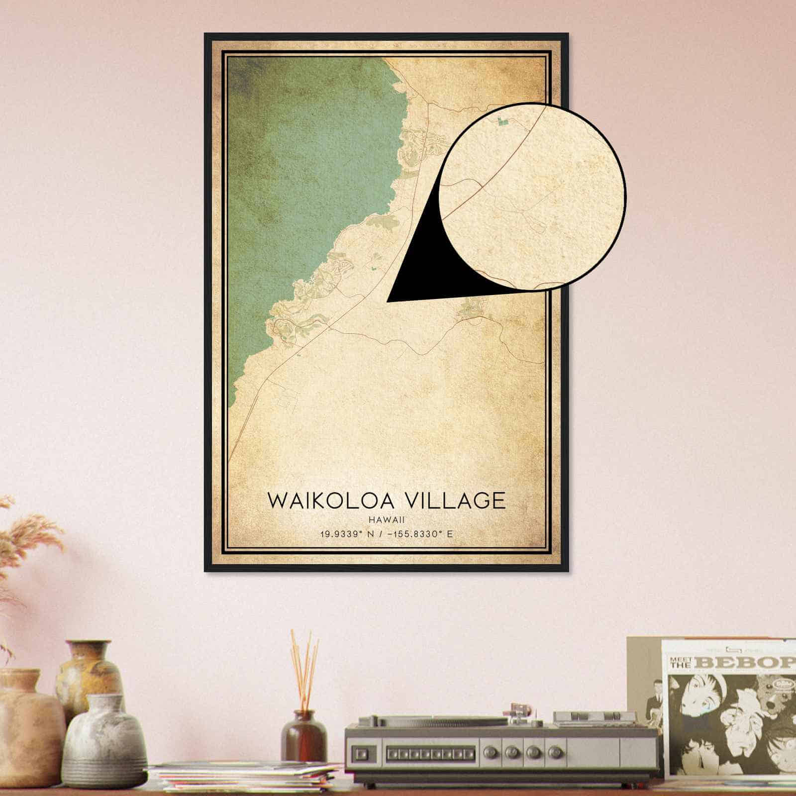 Deerfield Kansas Map Poster, Modern Home Decor Wall Art Print (Copy)