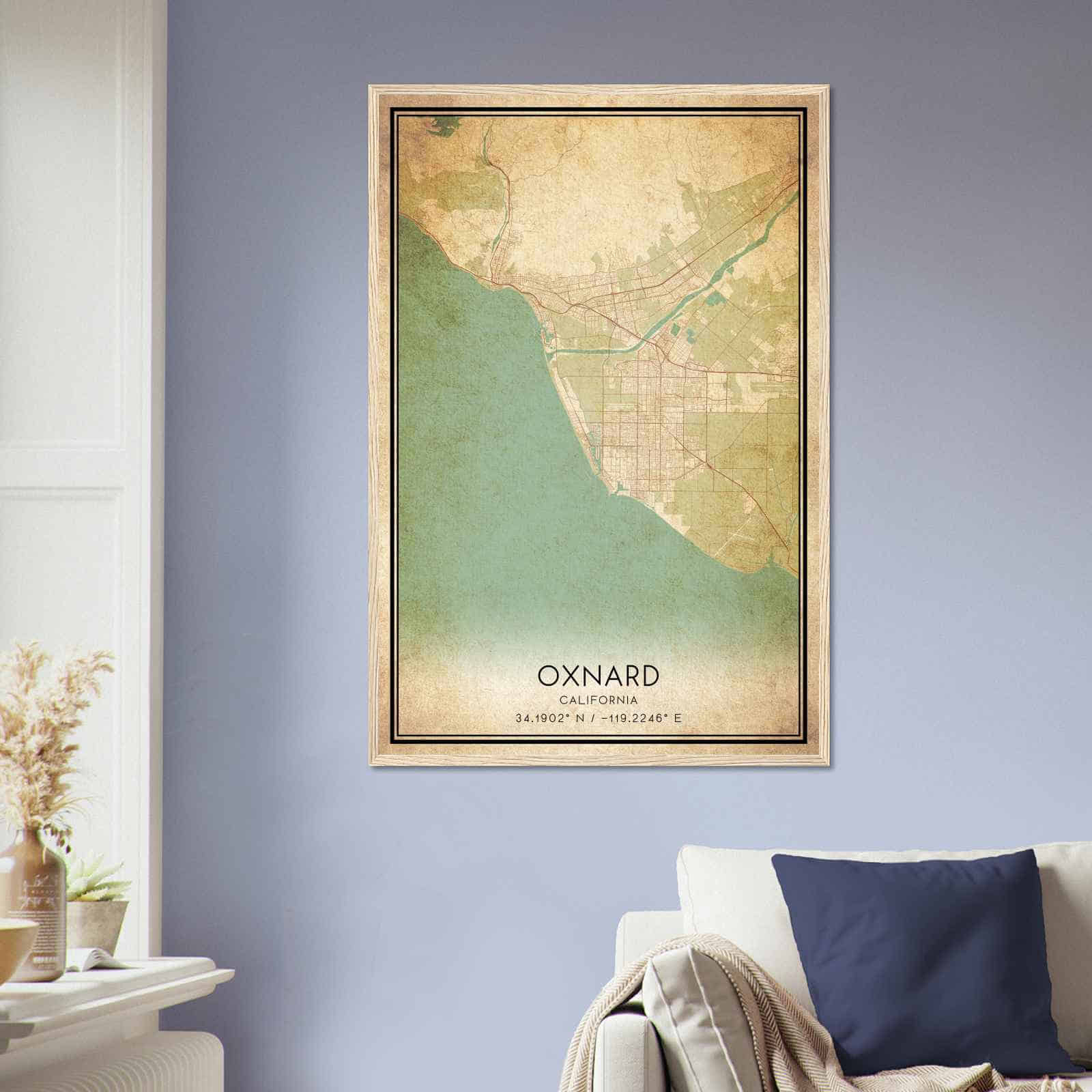 Deerfield Kansas Map Poster, Modern Home Decor Wall Art Print (Copy)