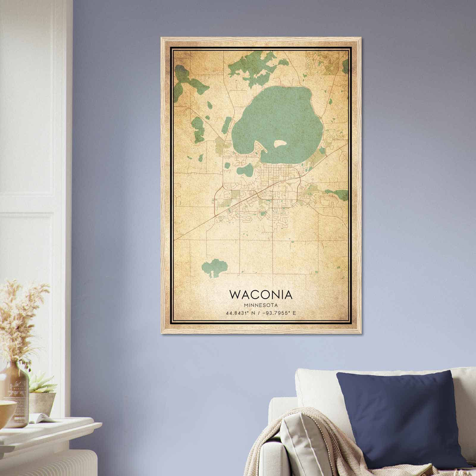 Deerfield Kansas Map Poster, Modern Home Decor Wall Art Print (Copy)
