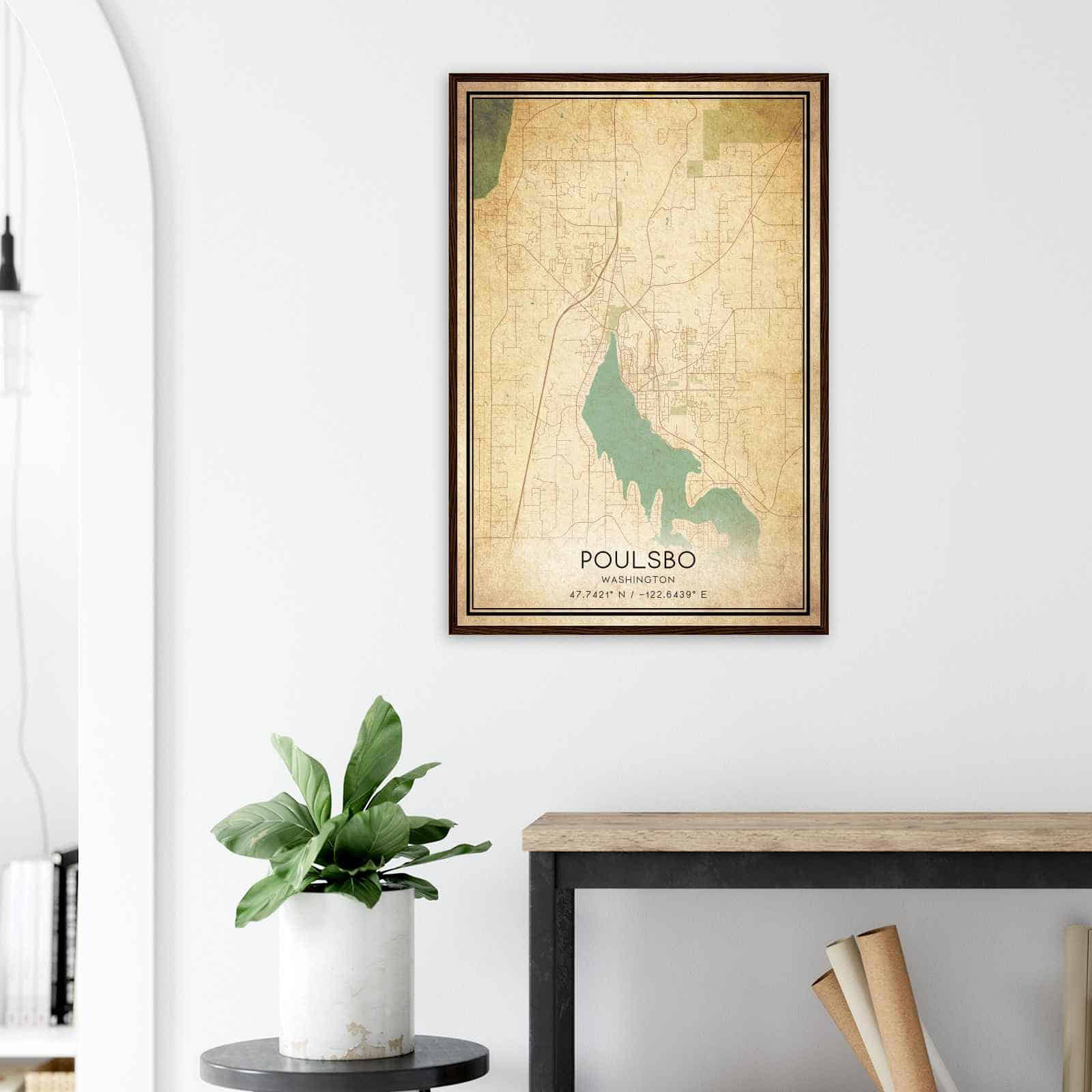Deerfield Kansas Map Poster, Modern Home Decor Wall Art Print (Copy)