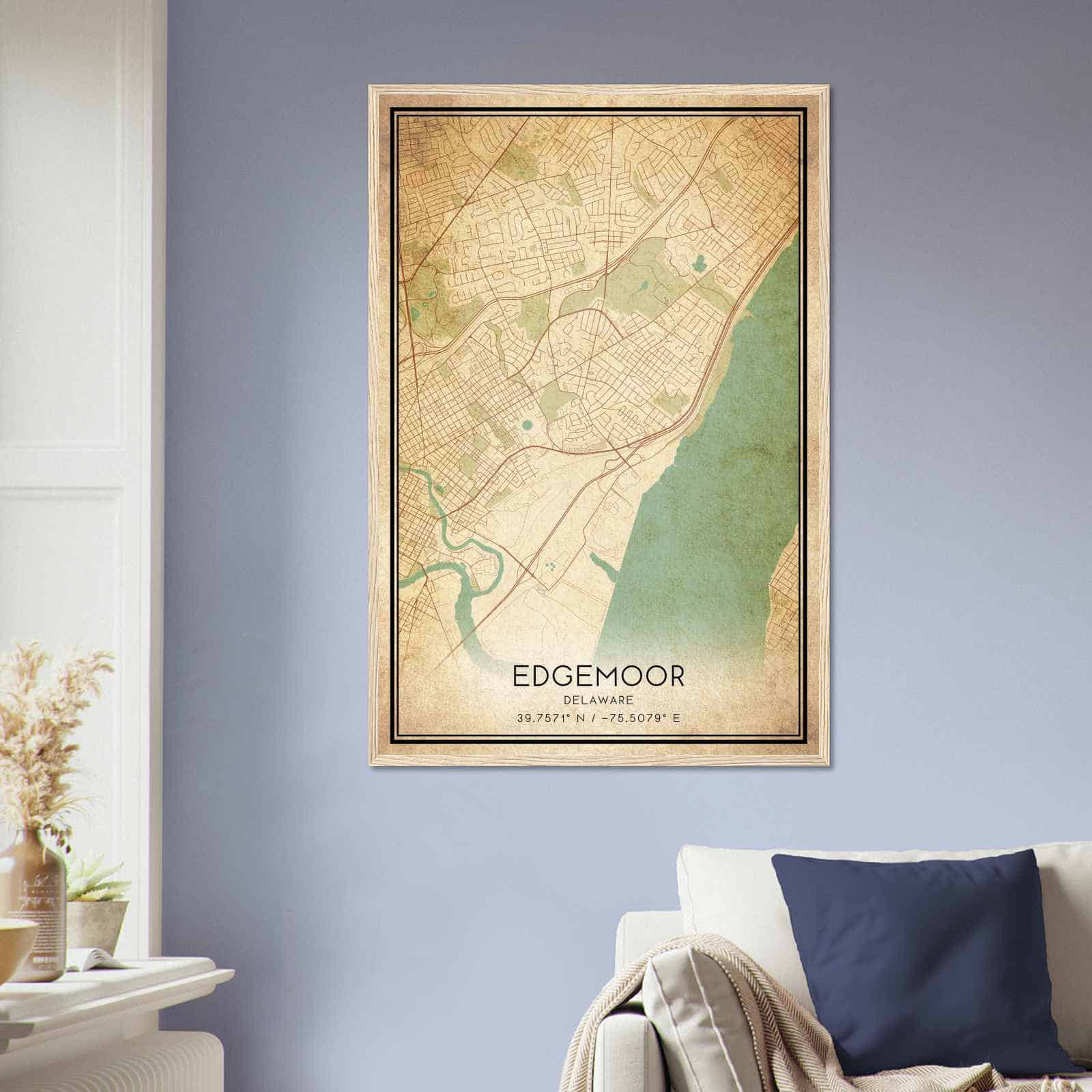 Deerfield Kansas Map Poster, Modern Home Decor Wall Art Print (Copy)