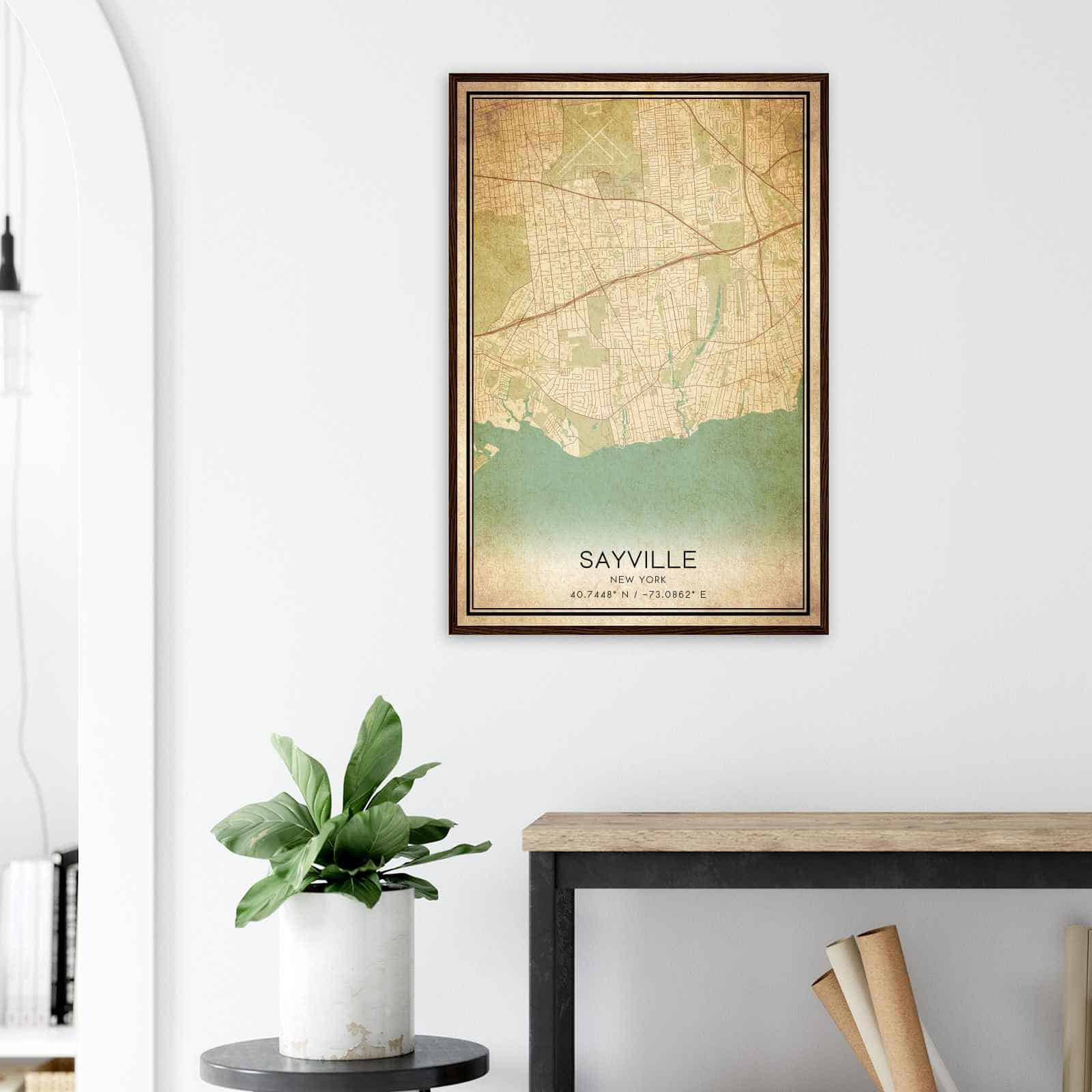 Deerfield Kansas Map Poster, Modern Home Decor Wall Art Print (Copy)
