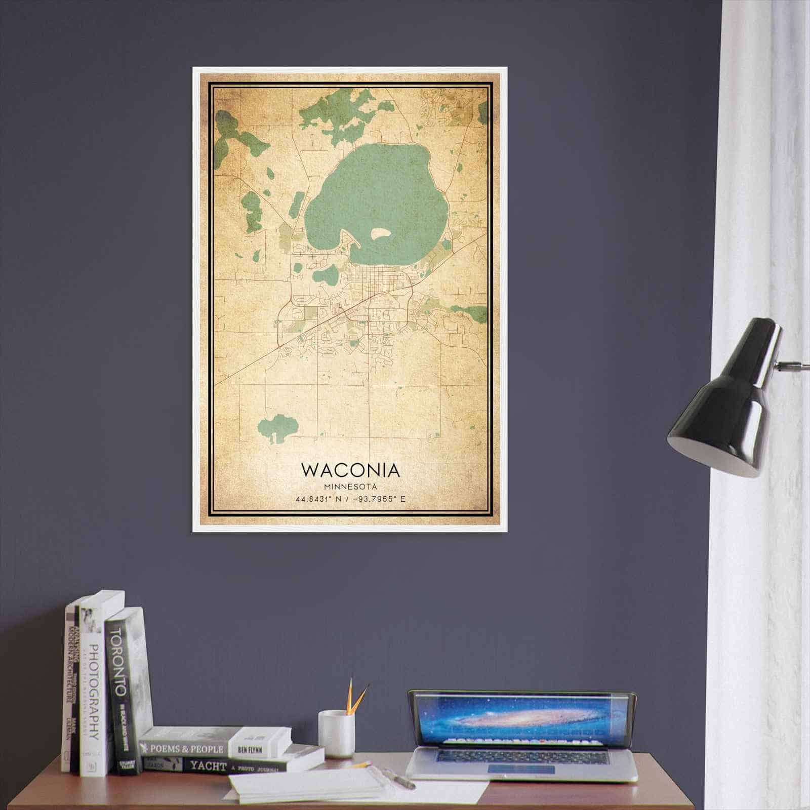 Deerfield Kansas Map Poster, Modern Home Decor Wall Art Print (Copy)