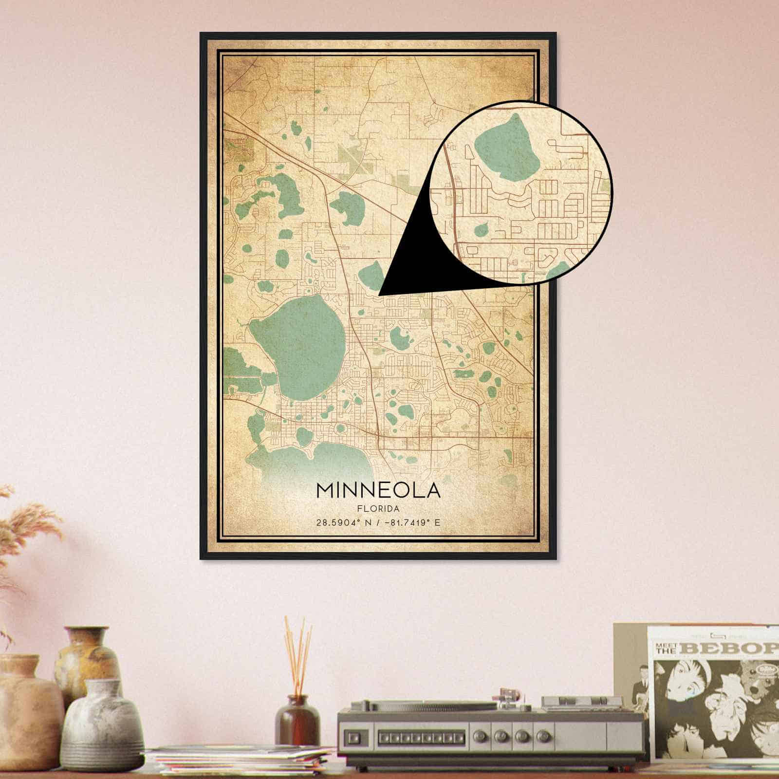Deerfield Kansas Map Poster, Modern Home Decor Wall Art Print (Copy)