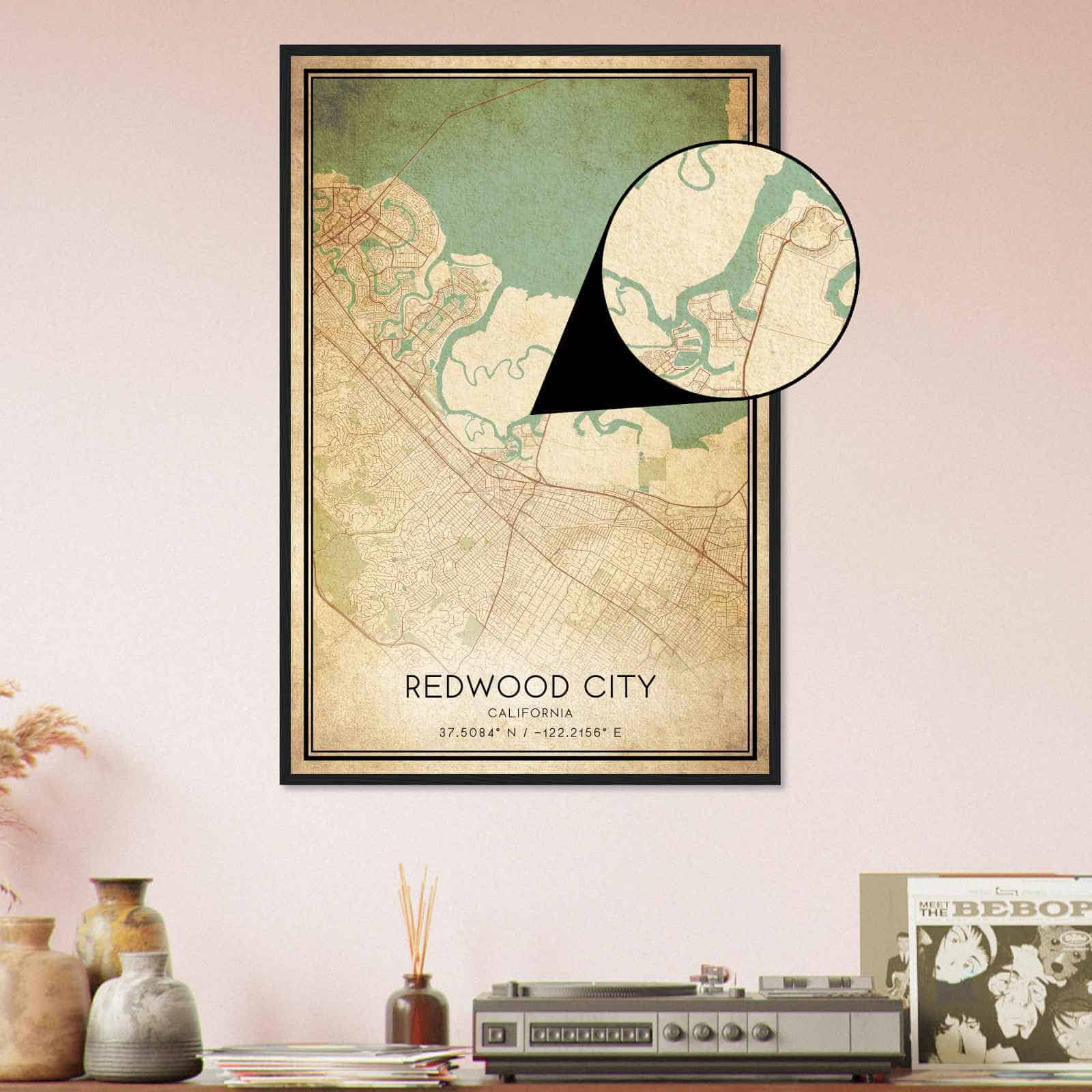 Deerfield Kansas Map Poster, Modern Home Decor Wall Art Print (Copy)