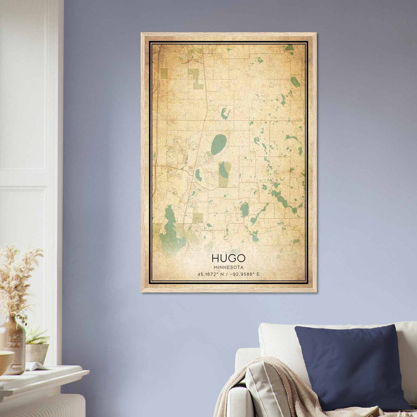 Deerfield Kansas Map Poster, Modern Home Decor Wall Art Print (Copy)