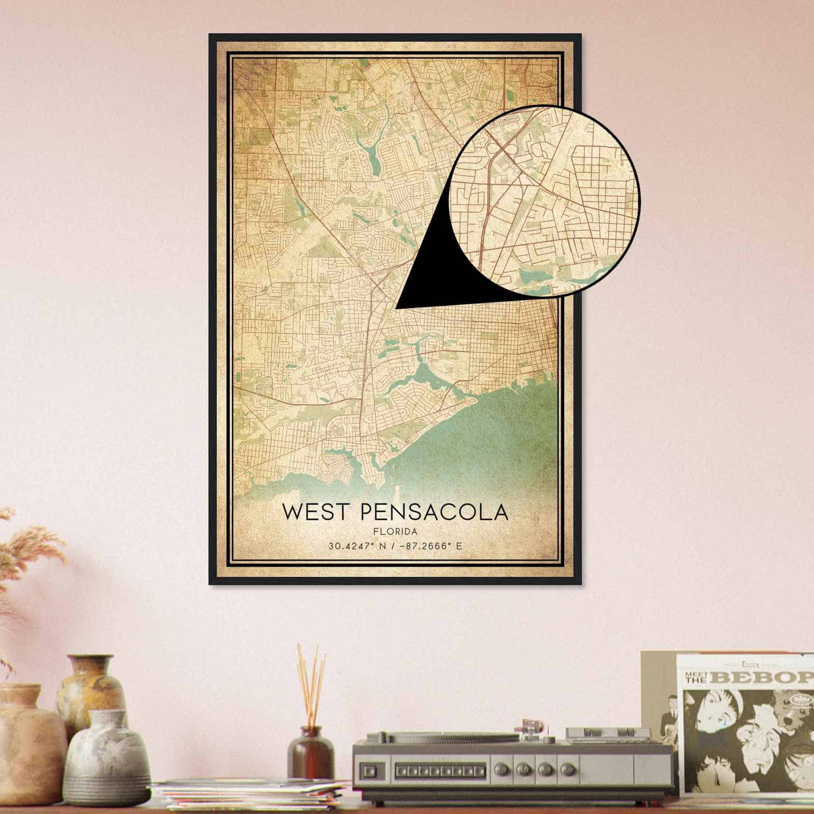 Deerfield Kansas Map Poster, Modern Home Decor Wall Art Print (Copy)