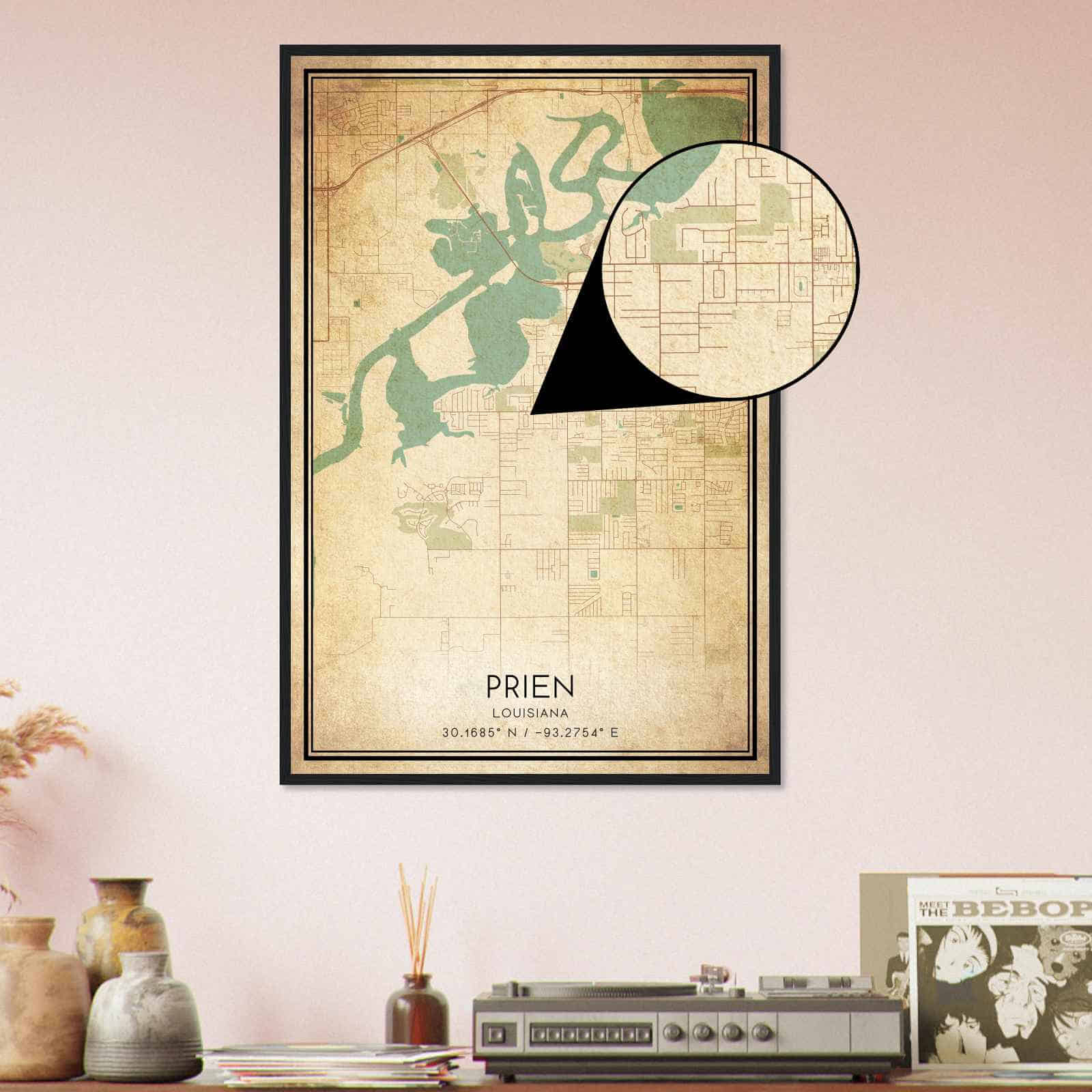 Deerfield Kansas Map Poster, Modern Home Decor Wall Art Print (Copy)