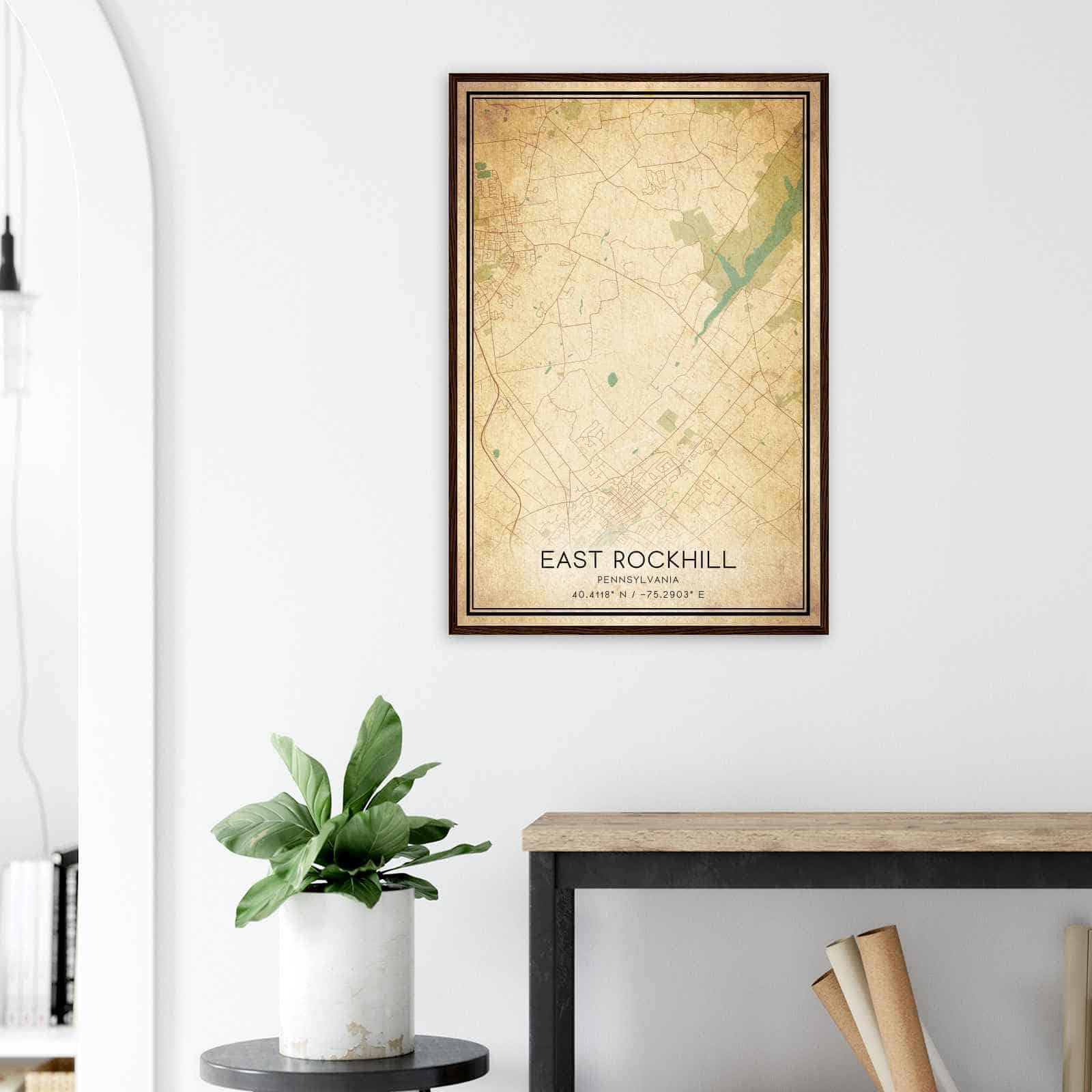 Deerfield Kansas Map Poster, Modern Home Decor Wall Art Print (Copy)